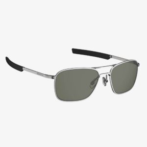 MAGPUL SANTINI AVIATORS MATTE SILVER FRAME SUNGLASSES WITH GRAY-GREEN POLARIZED LENSES