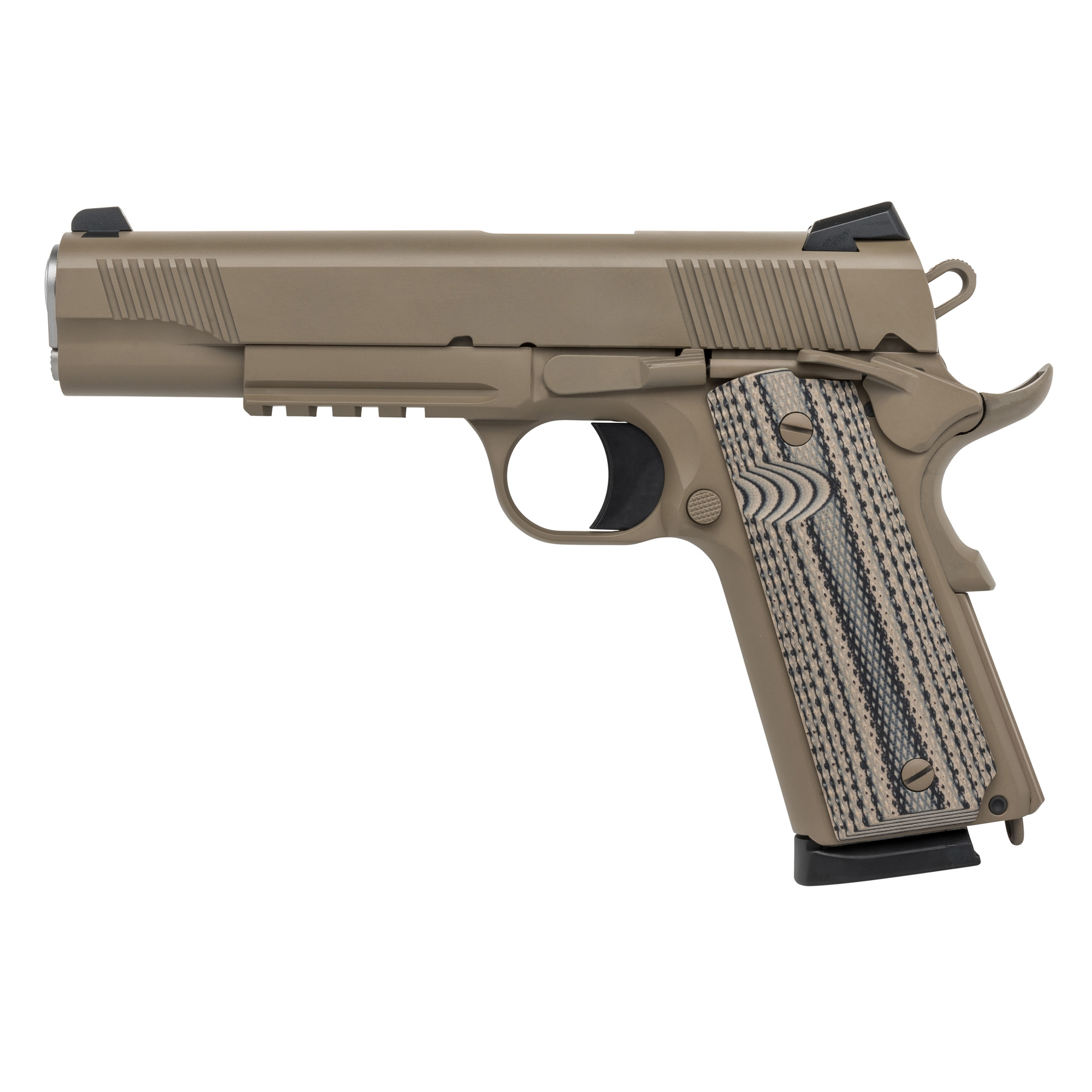 Tisas 1911 Raider 45ACP 5" 8RD FDE Semi-automatic Pistol with 2 Magazines