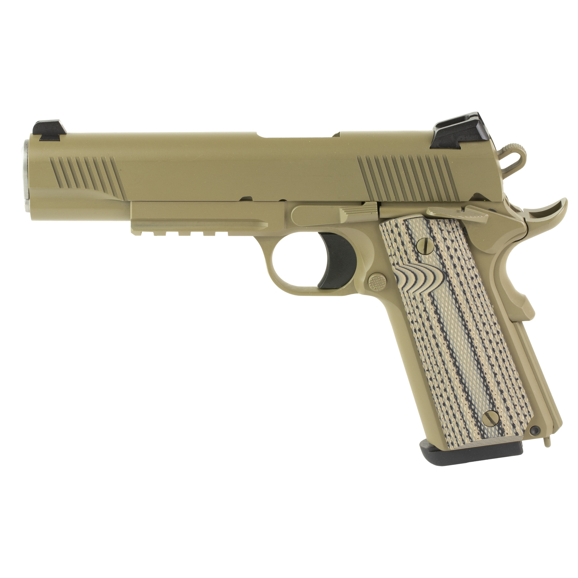 Tisas 1911 Raider 9MM 5" 9RD FDE Semi-automatic Pistol with G10 Grips