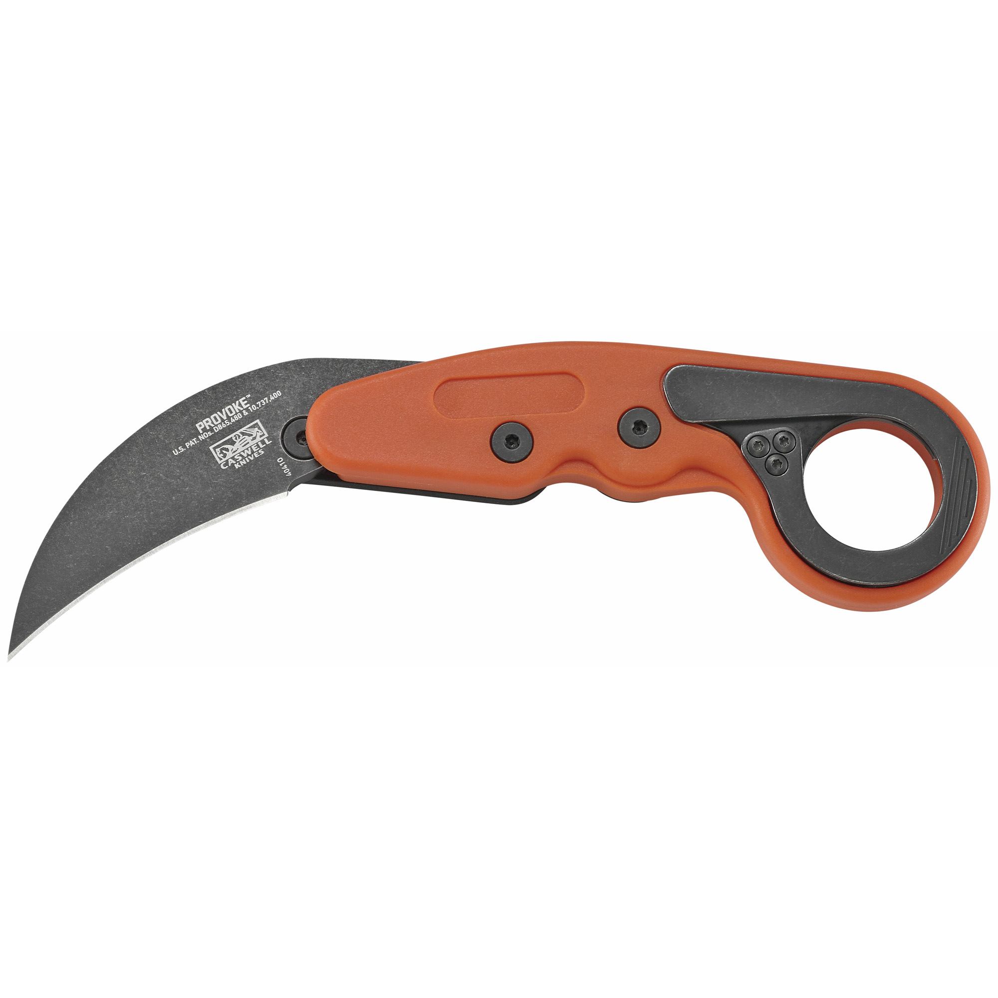 CRKT PROVOKE 2.47" PLAIN EDGE KARAMBIT BLADE IN ORANGE