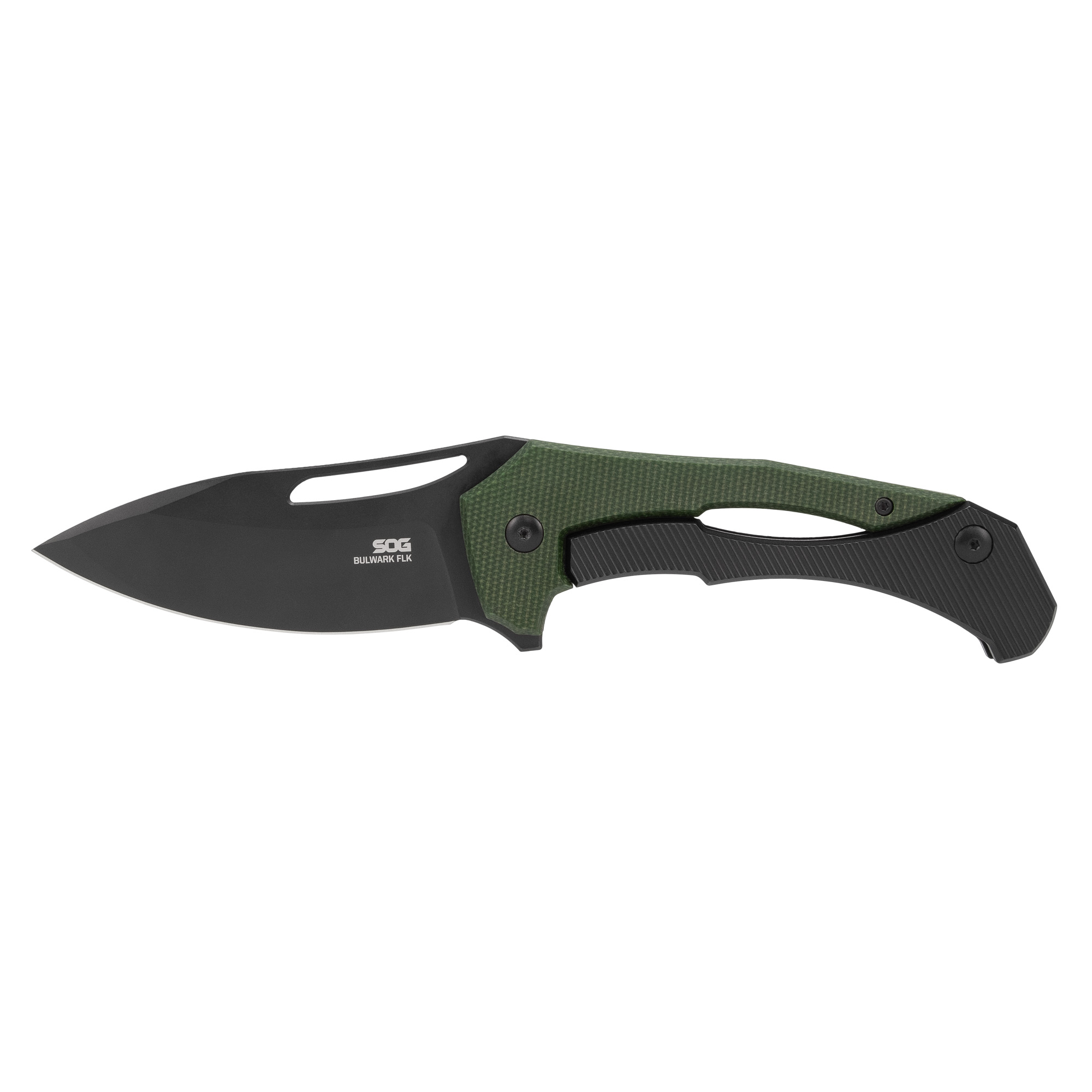 SOG BULWARK FL OLIVE DRAB 3" DROP POINT STRAIGHT EDGE