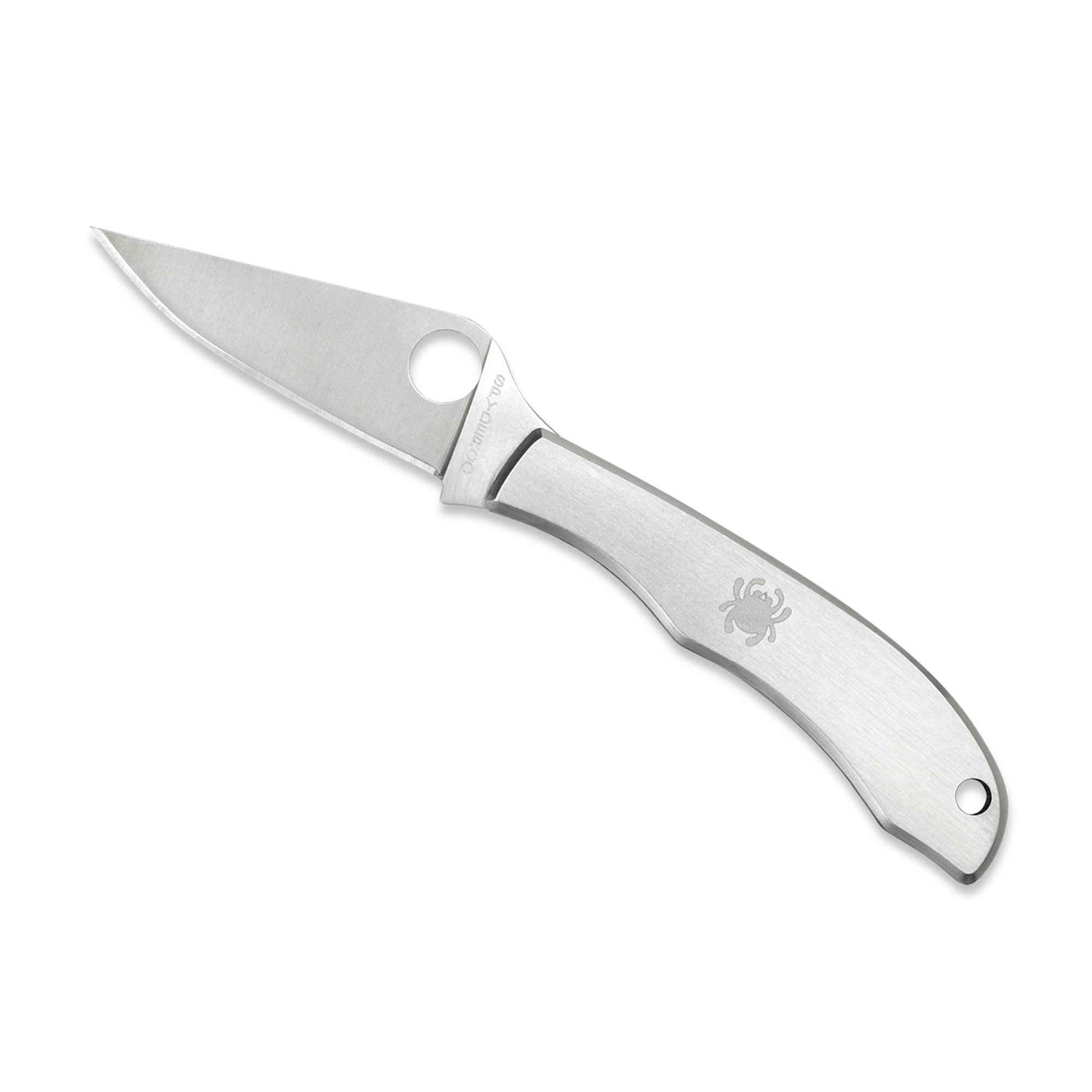 SPYDERCO HONEYBEE FOLDING KNIFE 1.67" PLAIN EDGE BLADE WITH SILVER FINISH