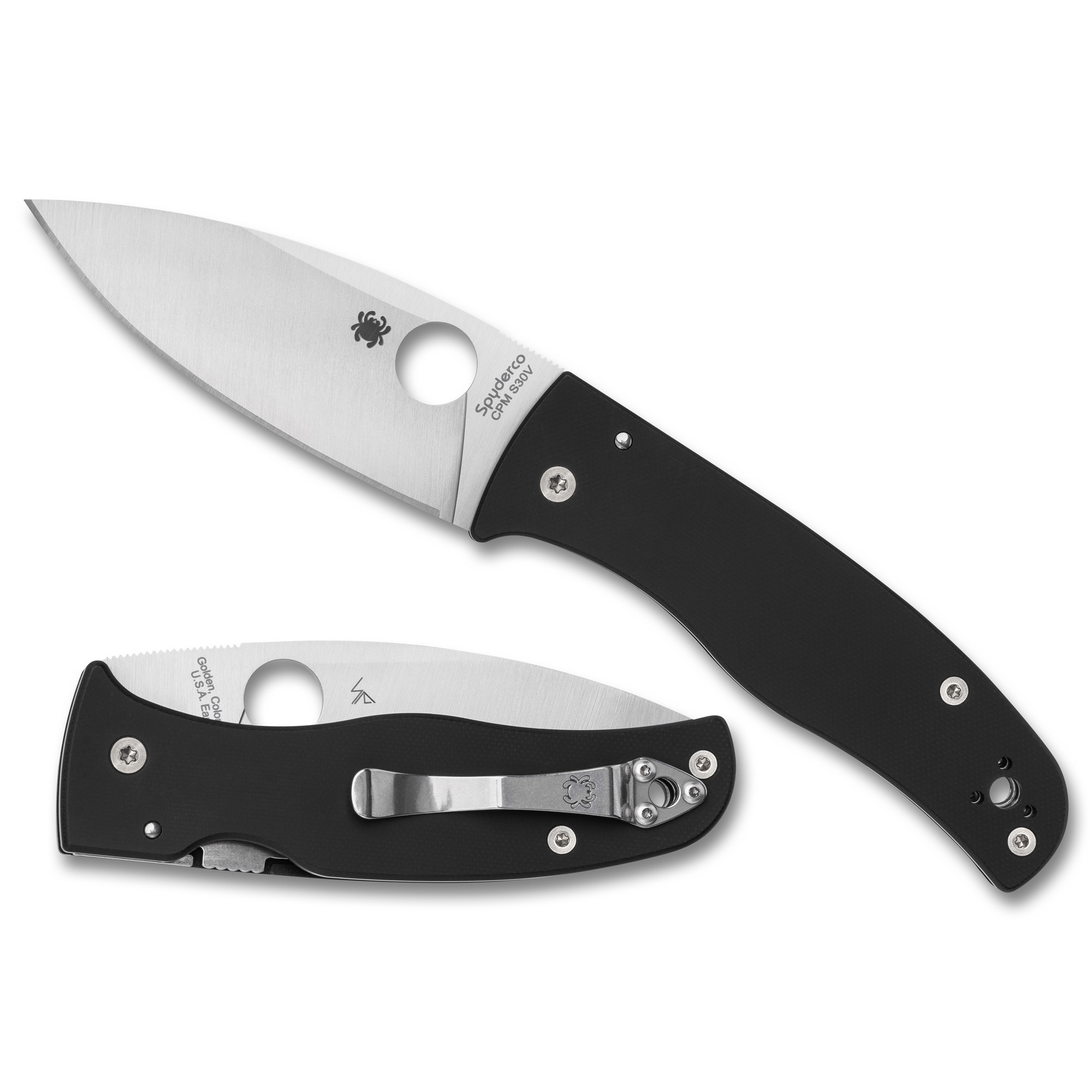 SPYDERCO BODACIOUS Black/SLV S30V SRTD