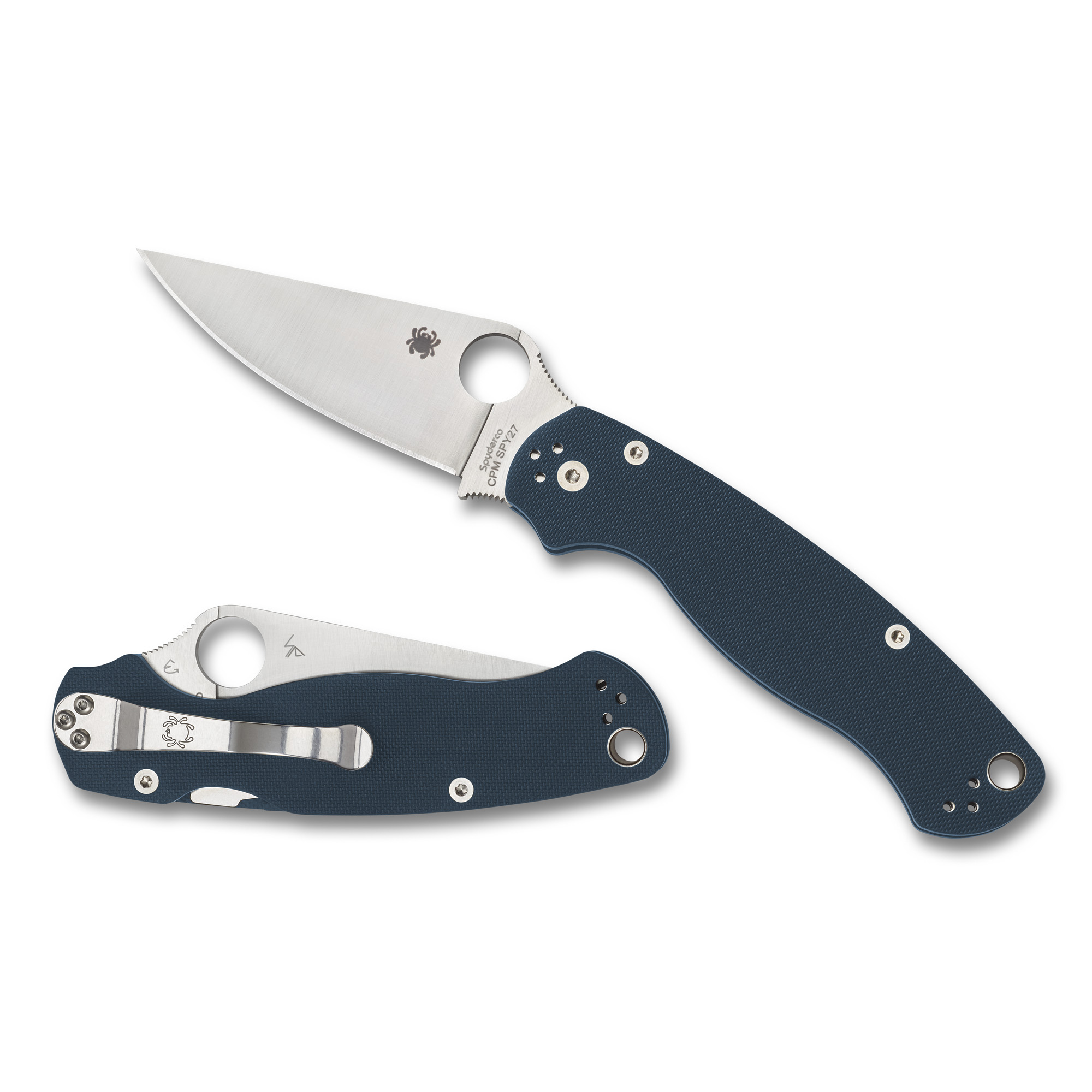 SPYDERCO PARA MILITARY 2 IN BLUE SATIN