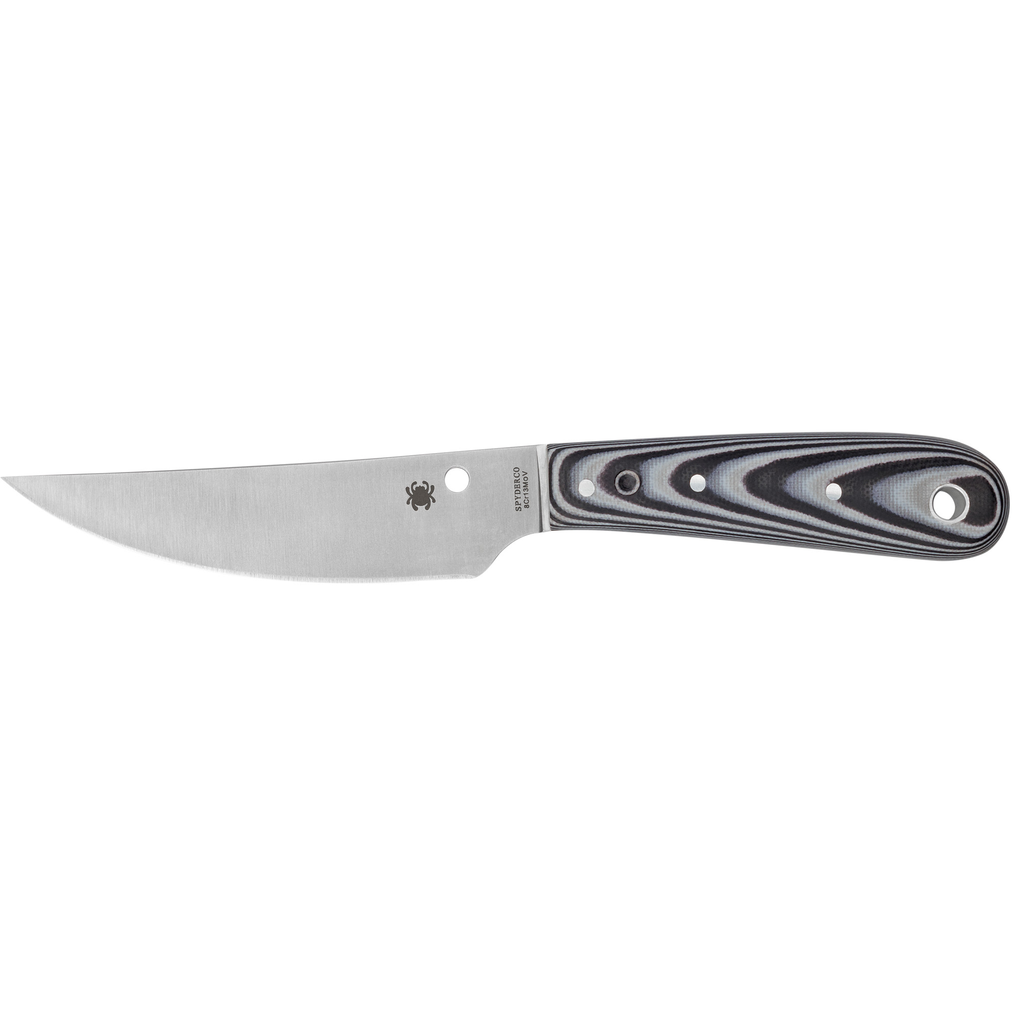 SPYDERCO BOW RIVER G-10 Black/WHITE