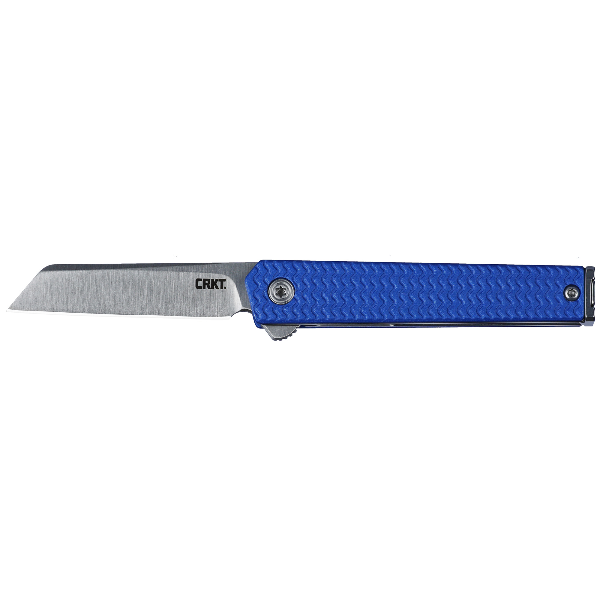 CRKT CEO MICROFLIPPER 2.21" PLAIN EDGE SHEEPSFOOT POINT IN BLUE