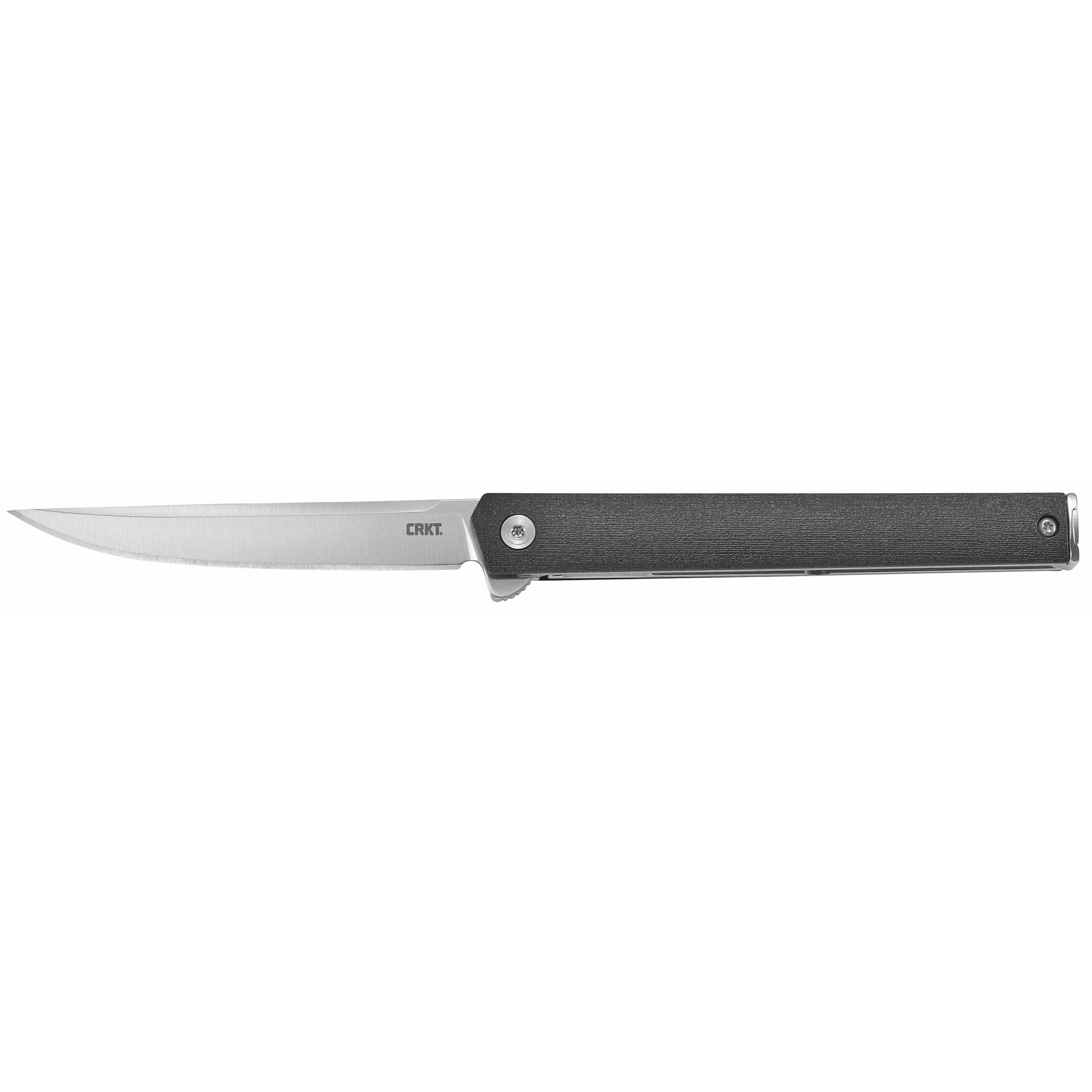 CRKT CEO FLIPPER FOLDING KNIFE 3.3" PLAIN EDGE BLADE AUS 8 STEEL