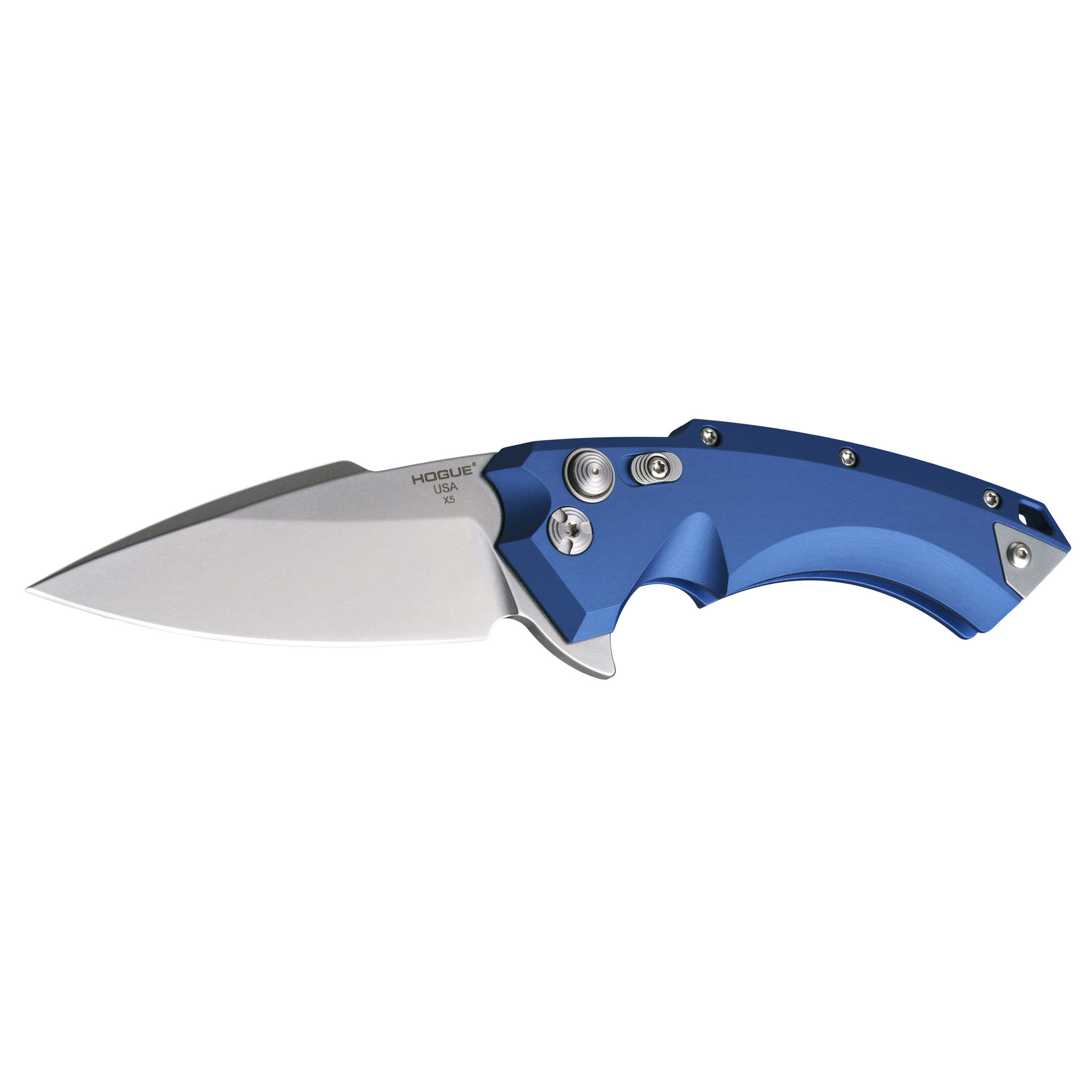 HOGUE X5 3.5 inch FOLDER TUMBLED BLUE