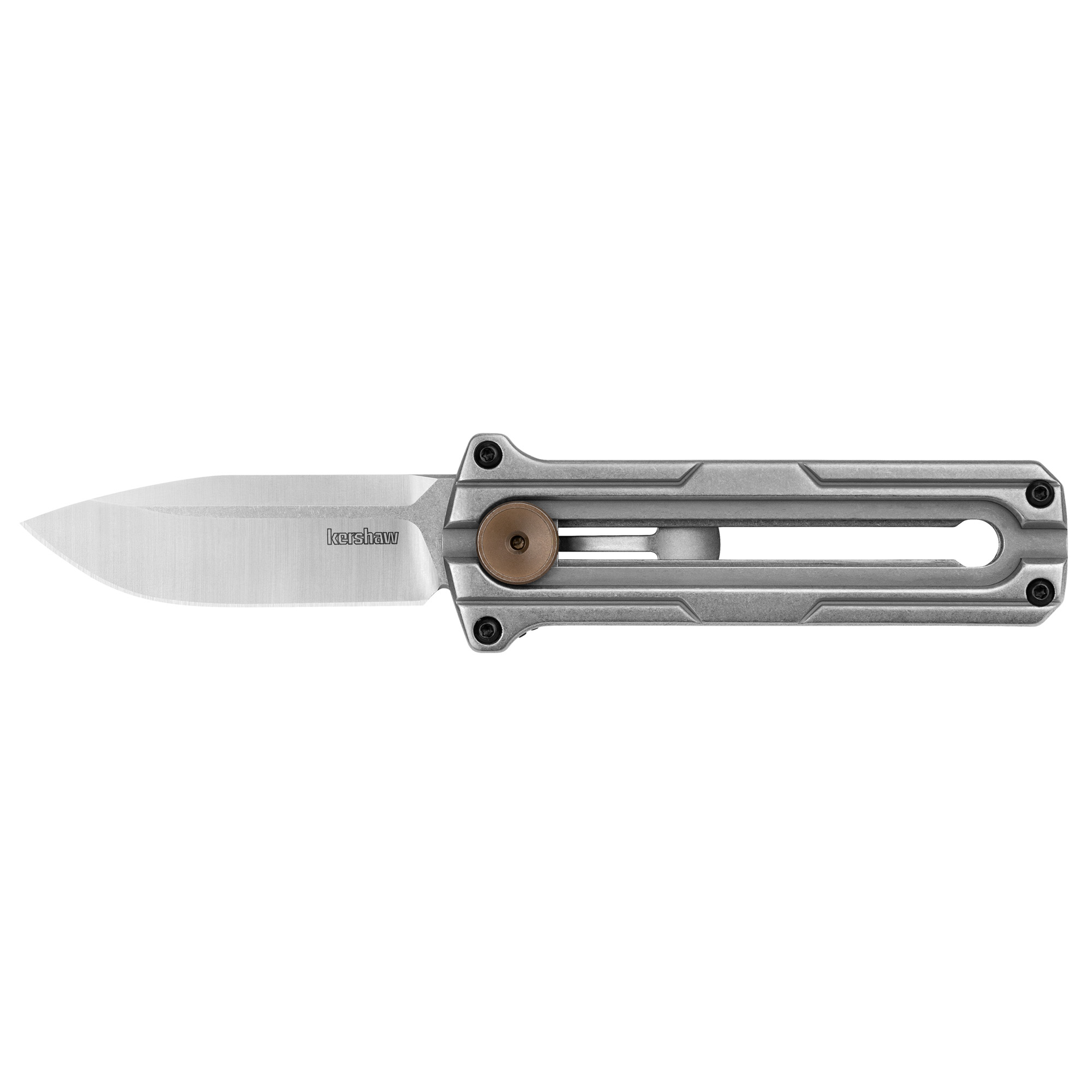 KERSHAW CYBERNET OUT THE FRONT KNIFE 2.4" PLAIN EDGE WITH POCKET CLIP
