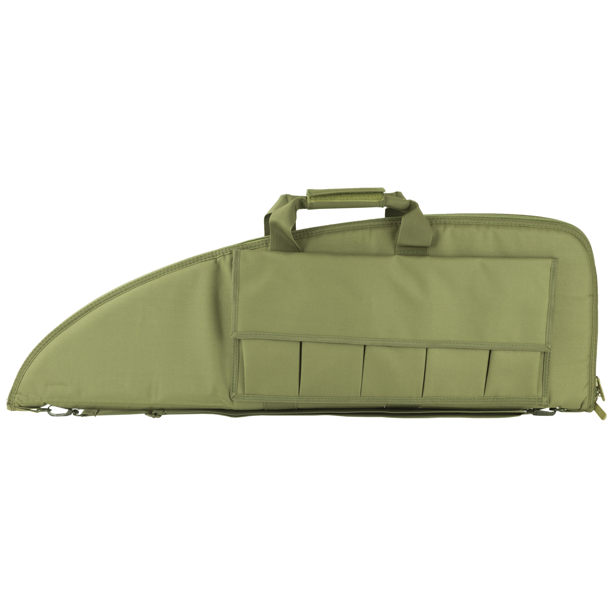 NCSTAR-VISM SCOPED RIFLE GUN CASE 36"X13" WITH EXTERIOR MAG POUCHES IN GREEN