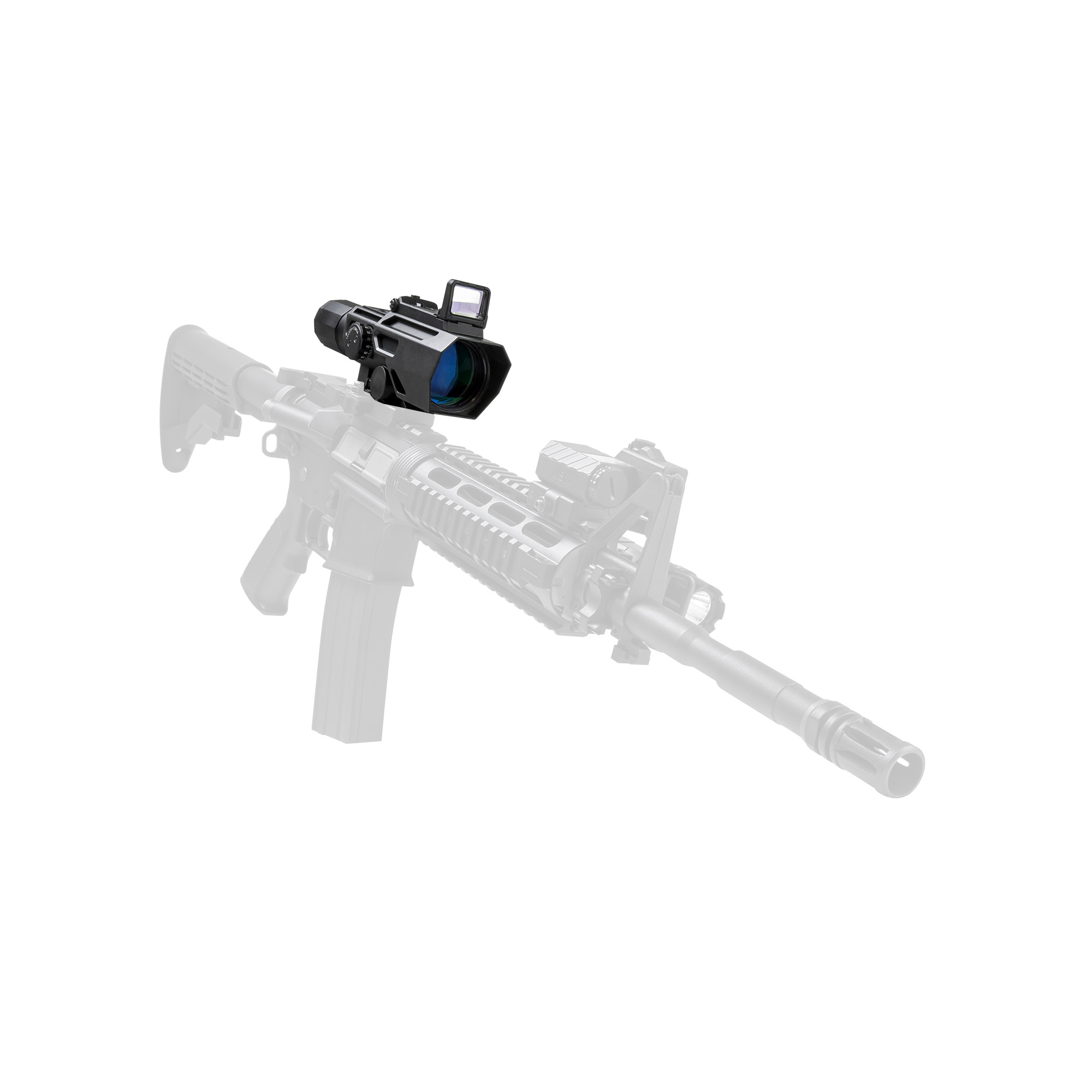 VISM NCSTAR ADVANCE DUAL OPTIC 3X9 SCOPE WITH FLIP UP RED DOT IN BLACK