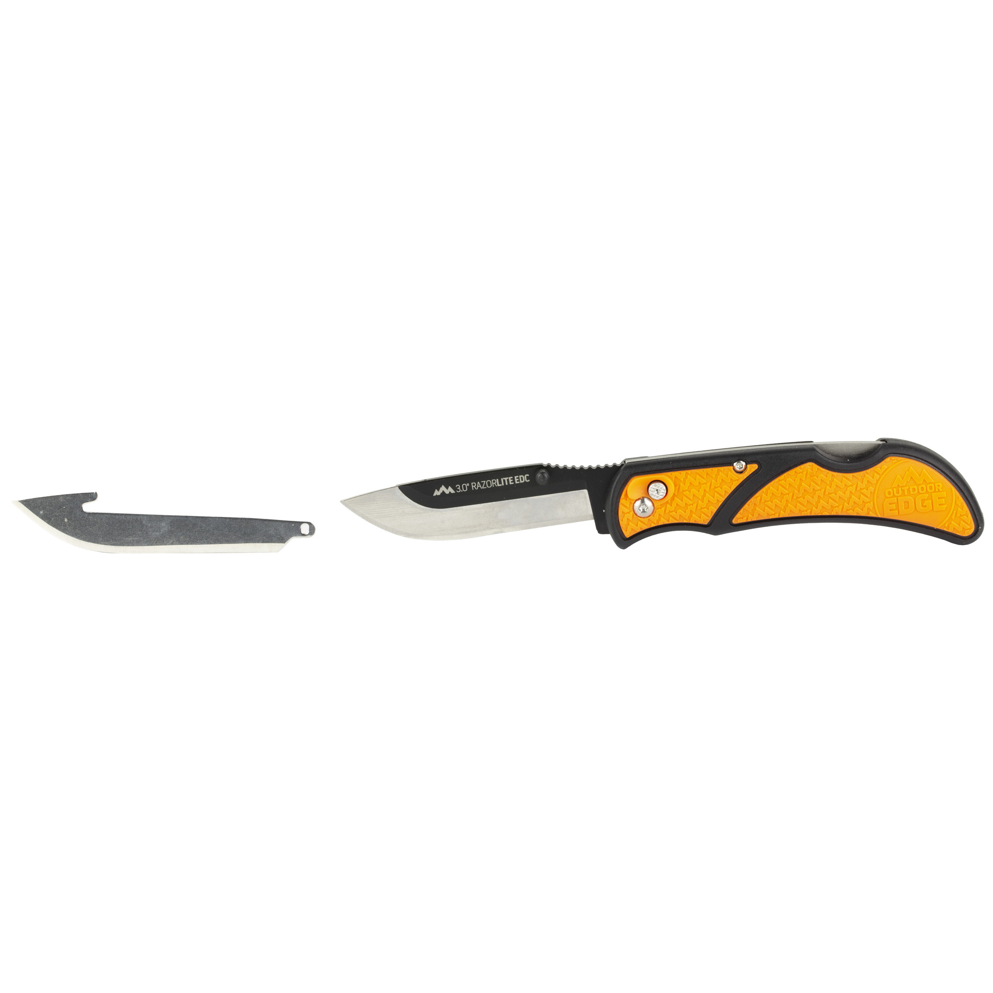 OUTDOOR EDGE RAZOR-EDC LITE 3" BLADE INCLUDES 4 DROP POINT BLADES IN ORANGE