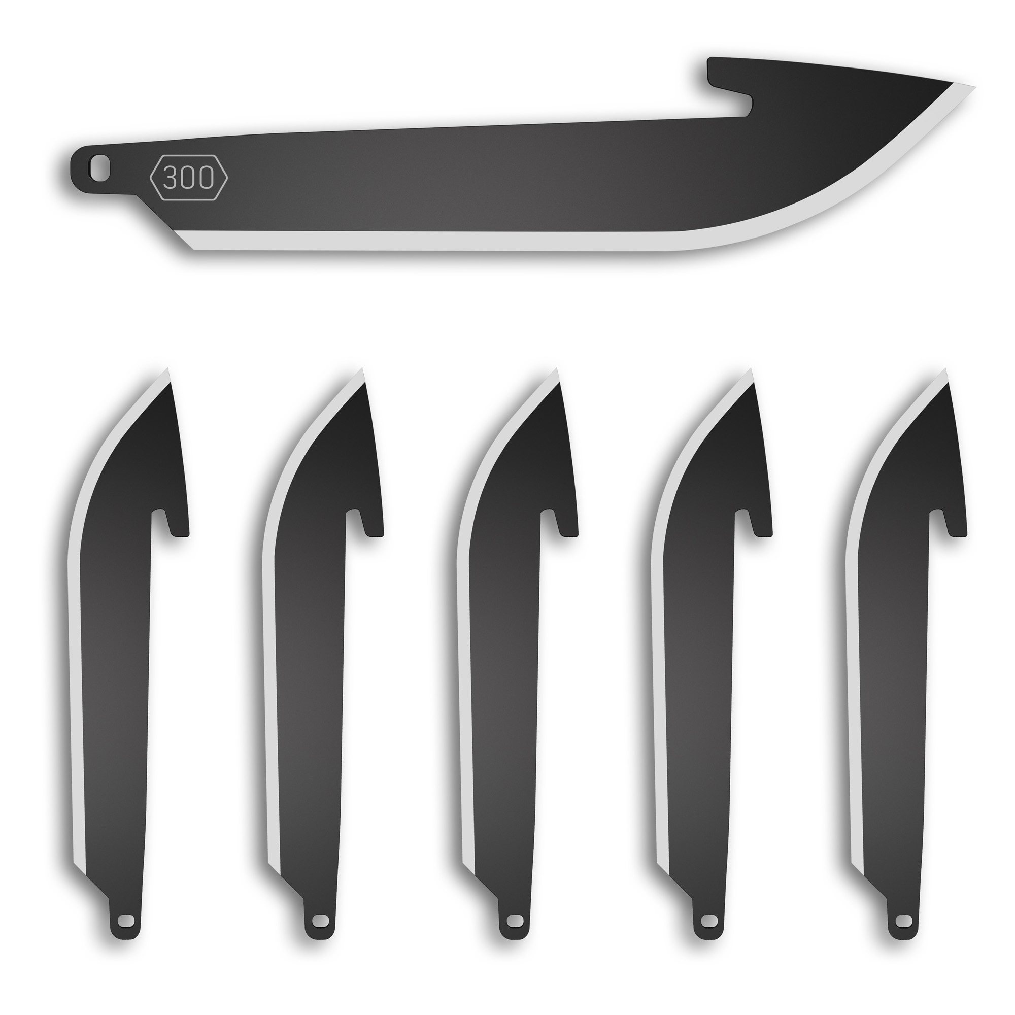 OD EDGE DROP-PT 3 inch BLADE 6PK Black