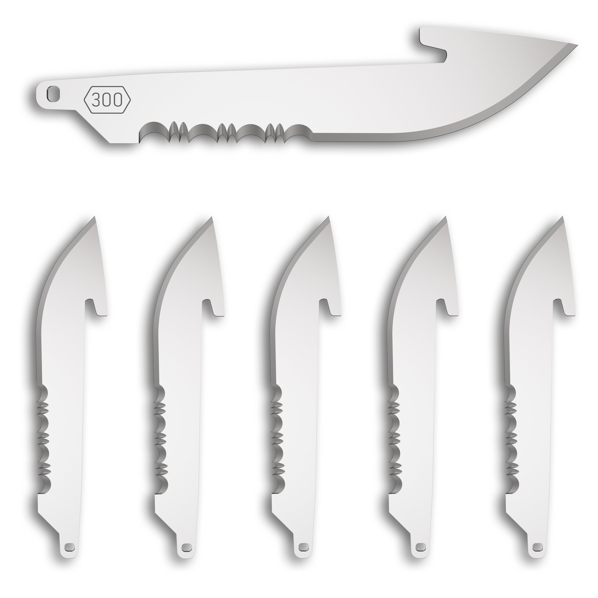 OD EDGE DROP-PT 3.0 inch SRTD BLADE 6PK