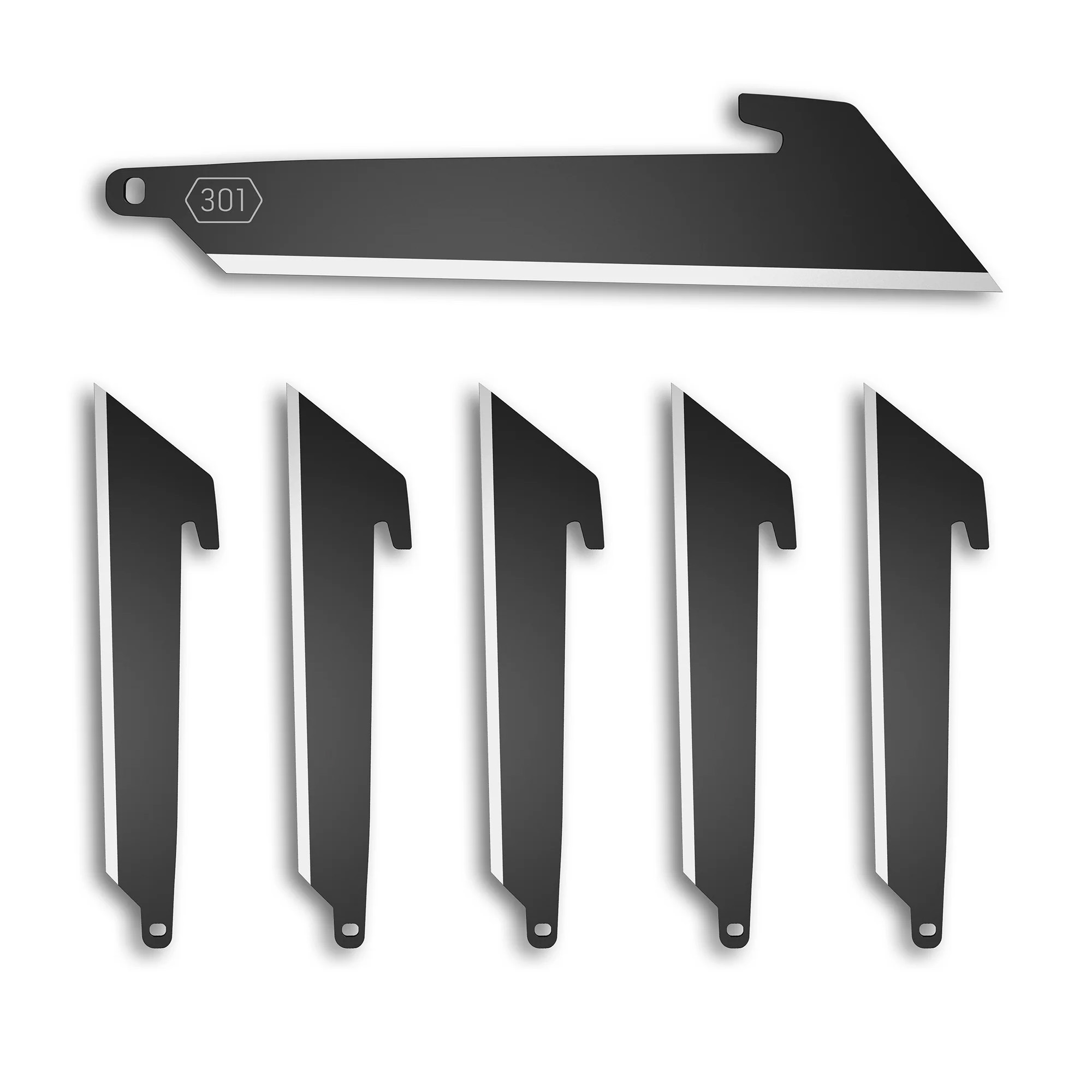 OUTDOOR EDGE 3" UTILITY BLADE 6 PACK IN BLACK