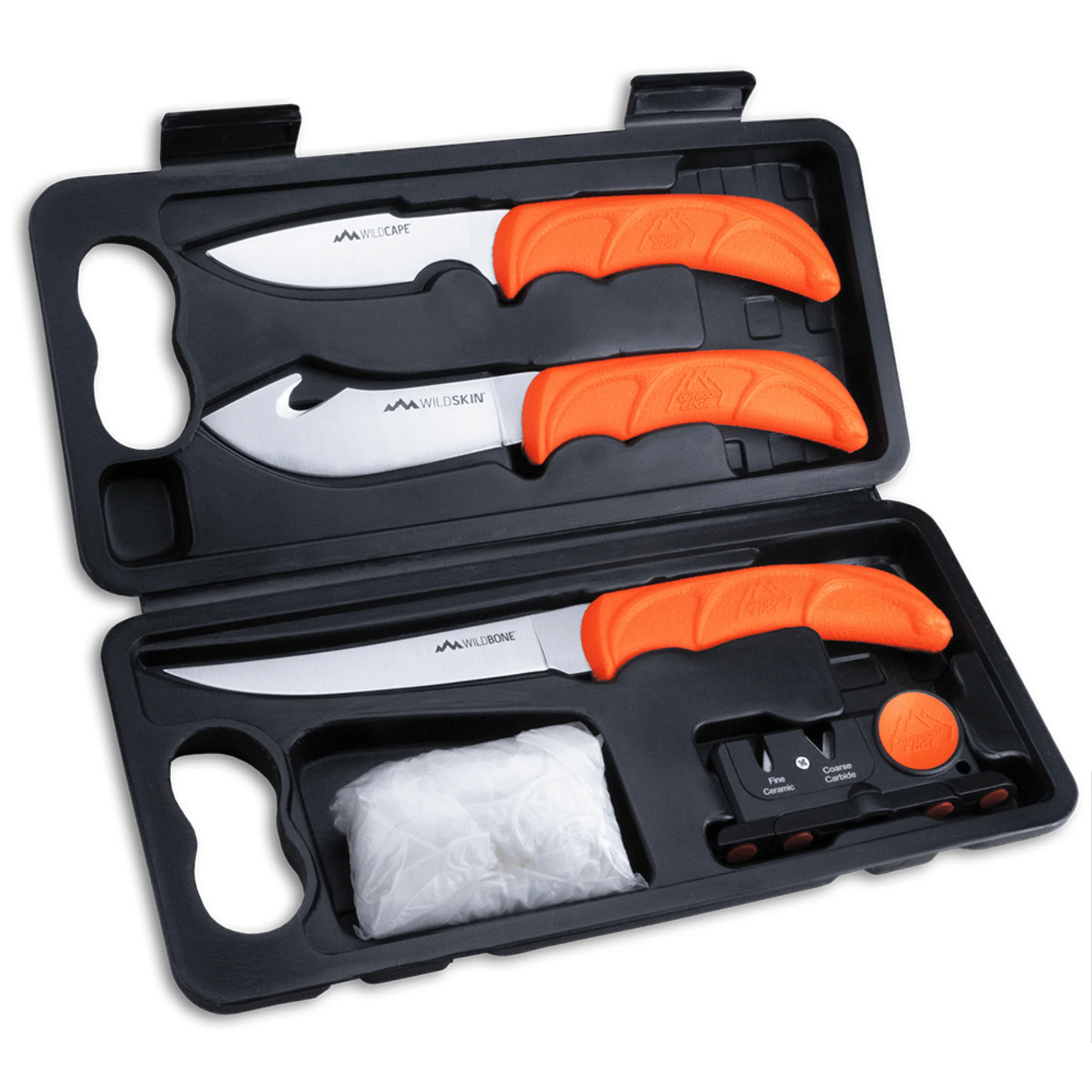 OUTDOOR EDGE WILD GAME PROCESSING KIT 6 PIECE FIXED BLADE KNIFE SET