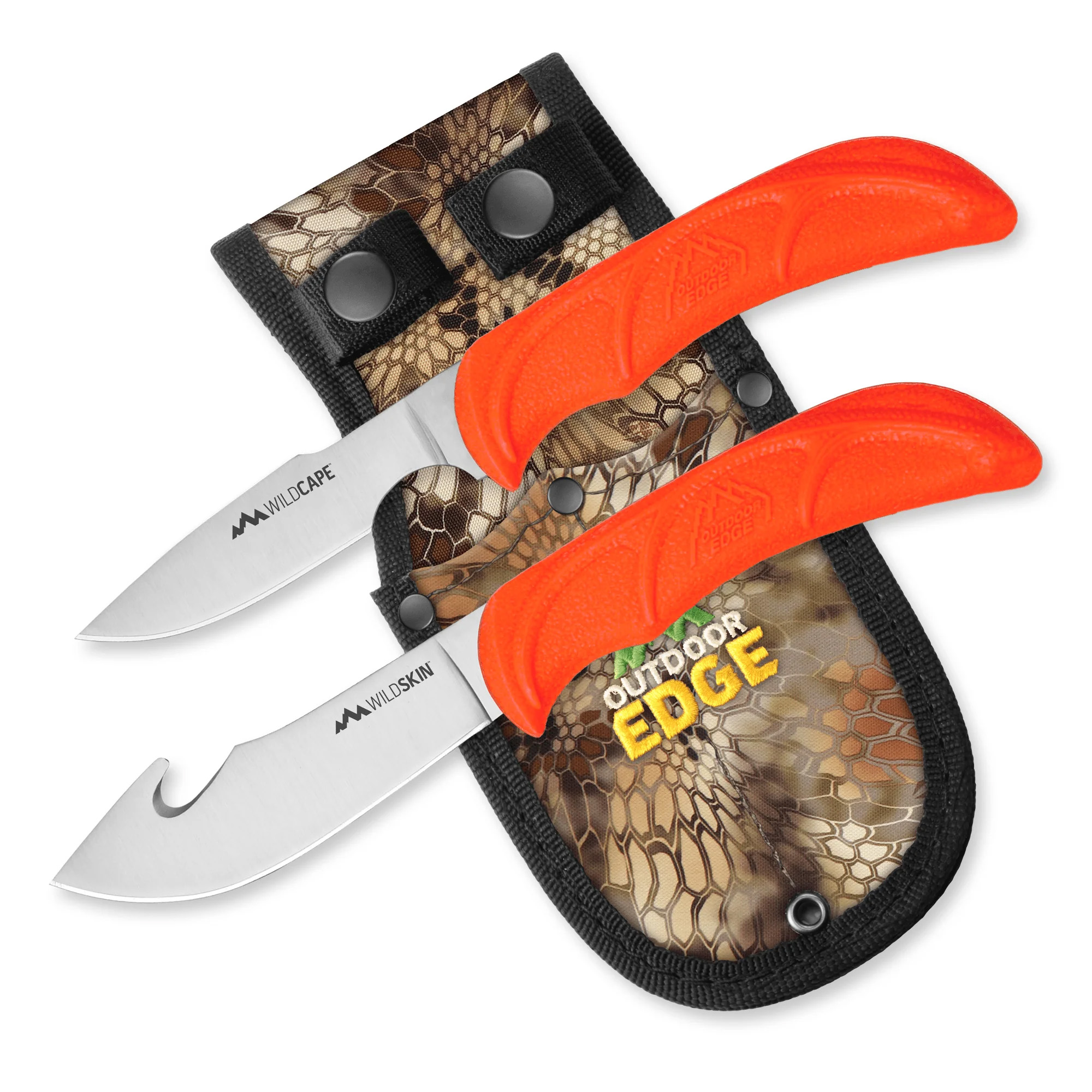 OUTDDOOR EDGE WILD-PAIR FIXED BLADE KNIFE SET (1) SKINNER (1) CAPER