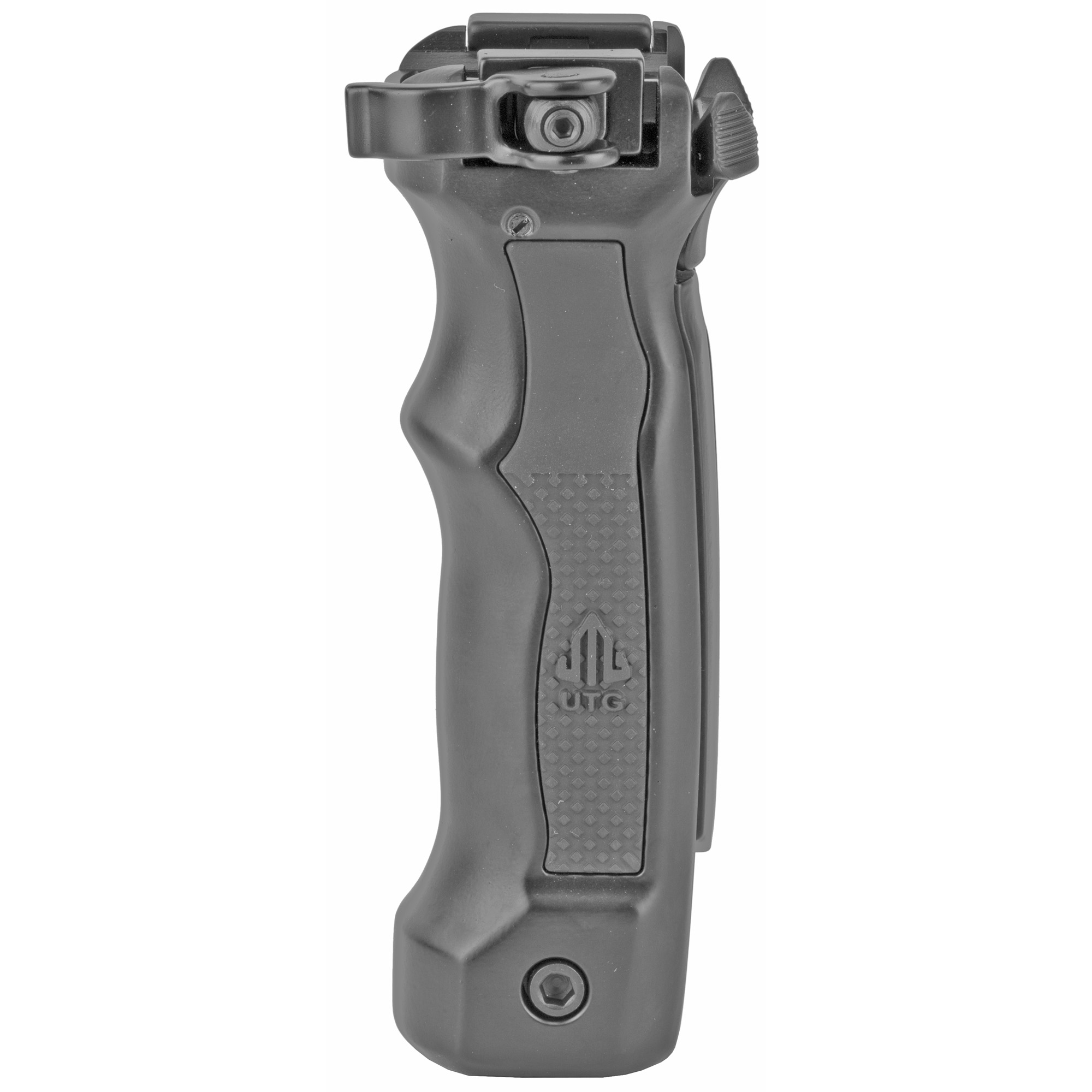 UTG D-GRIP QUICK RELEASE DEPLOYABLE BIPOD IN BLACK