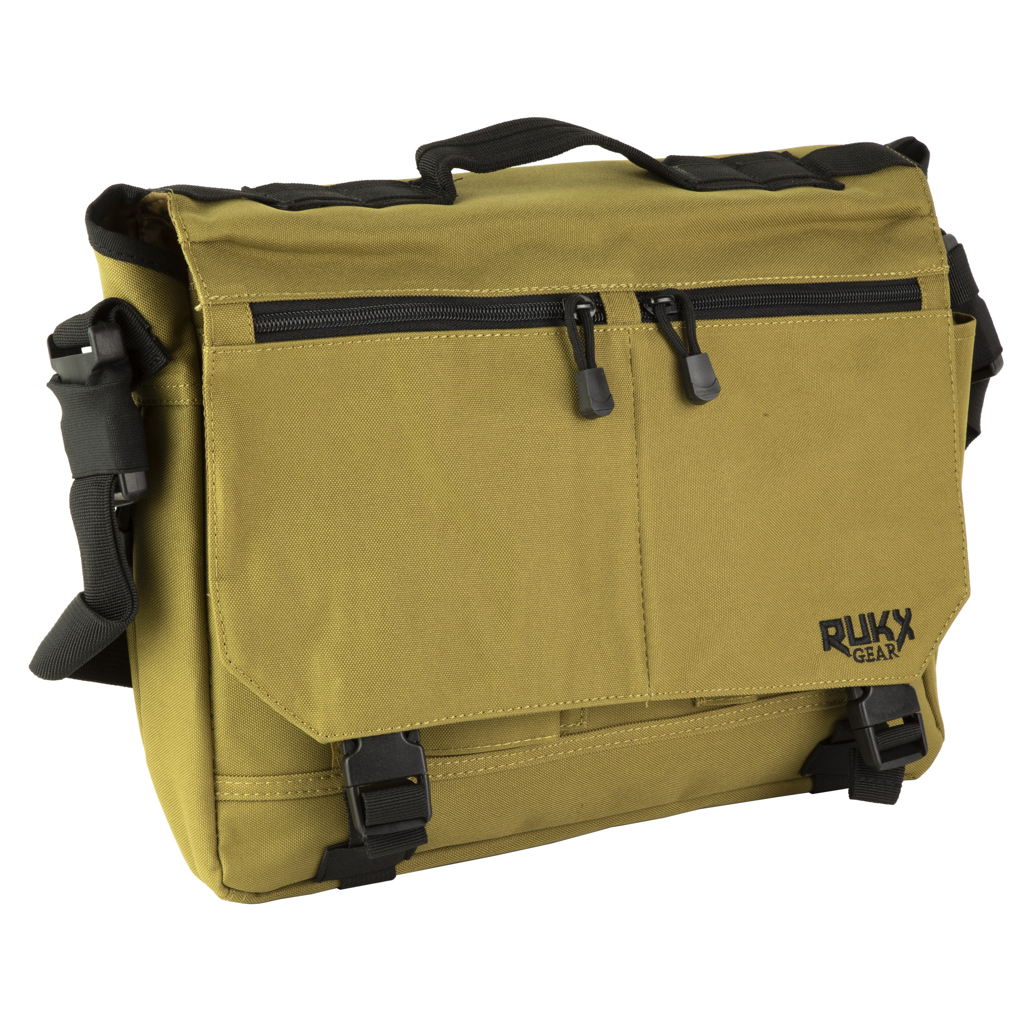 American Tactical Rukx Gear Discrete Business Bag w Concealed Pistol Pocket 15 inch x 11 inch Tan