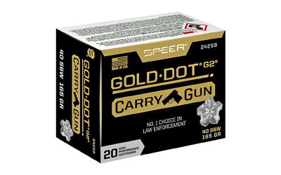 SPEER AMMUNITION GLD DOT CARRY GUN 40 SW 165GR HP