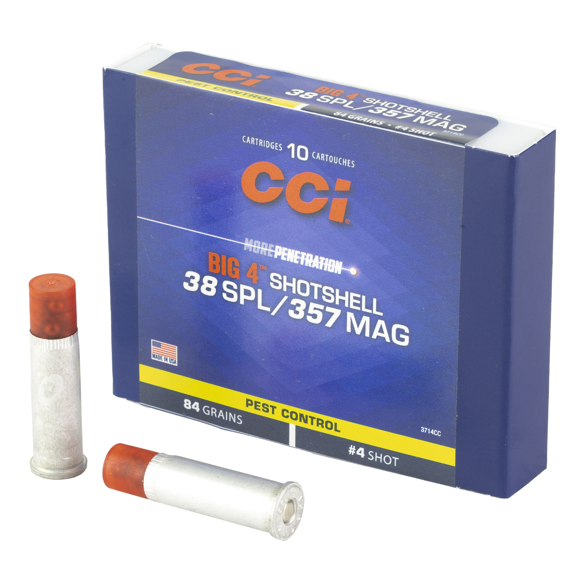 CCI SHOTSHELL 357MAG-38 SPECIAL 84 GRAIN #4 10 ROUND BOX