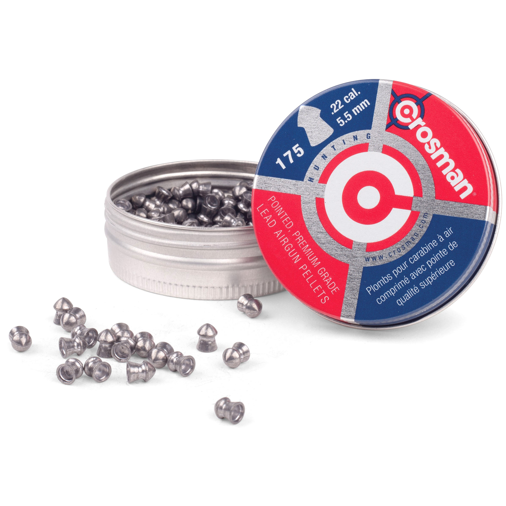CROSMAN .22 POINTED PELLETS 175 TIN