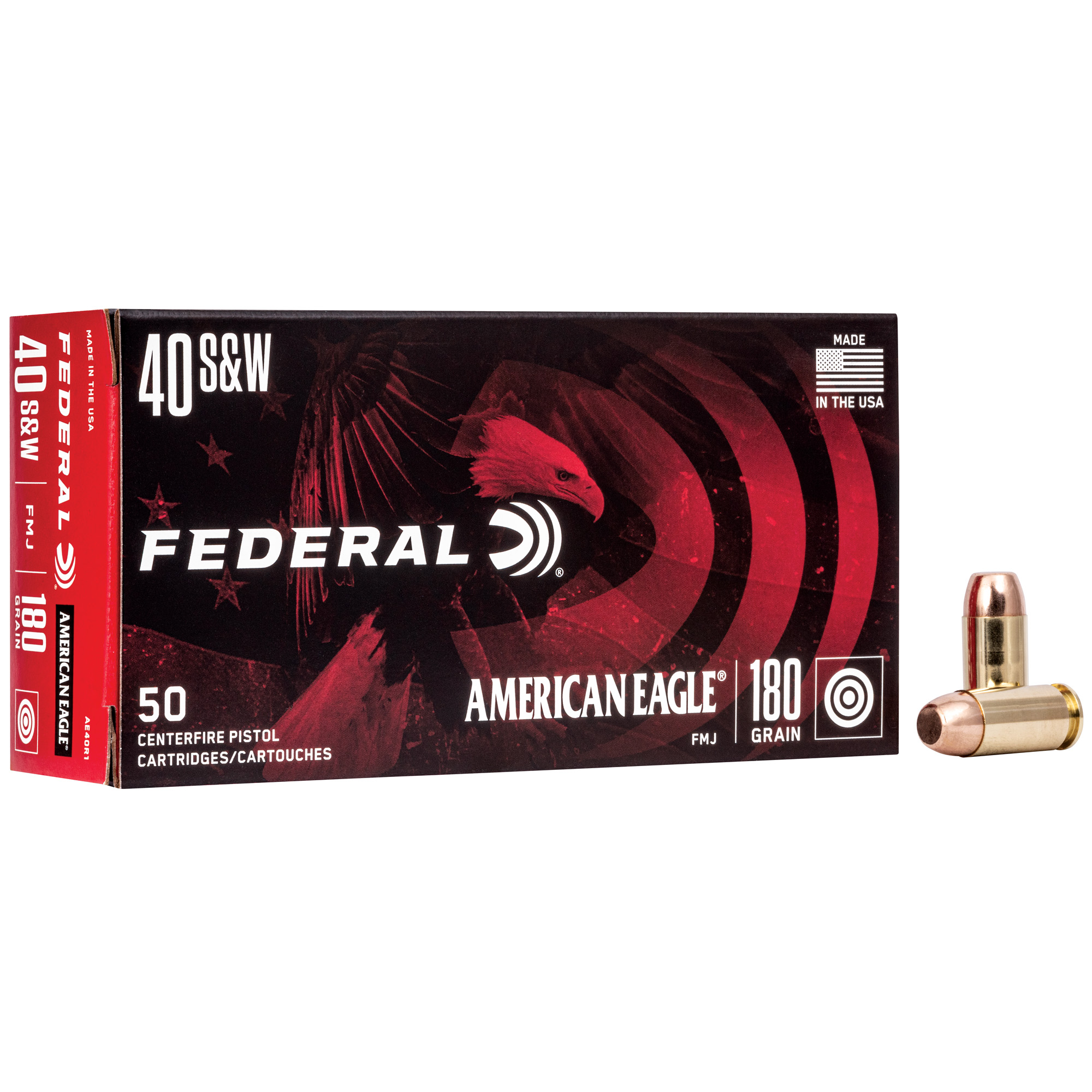 FEDERAL AMERICAN EAGLE 40SW 180GR FMJ 50/1000