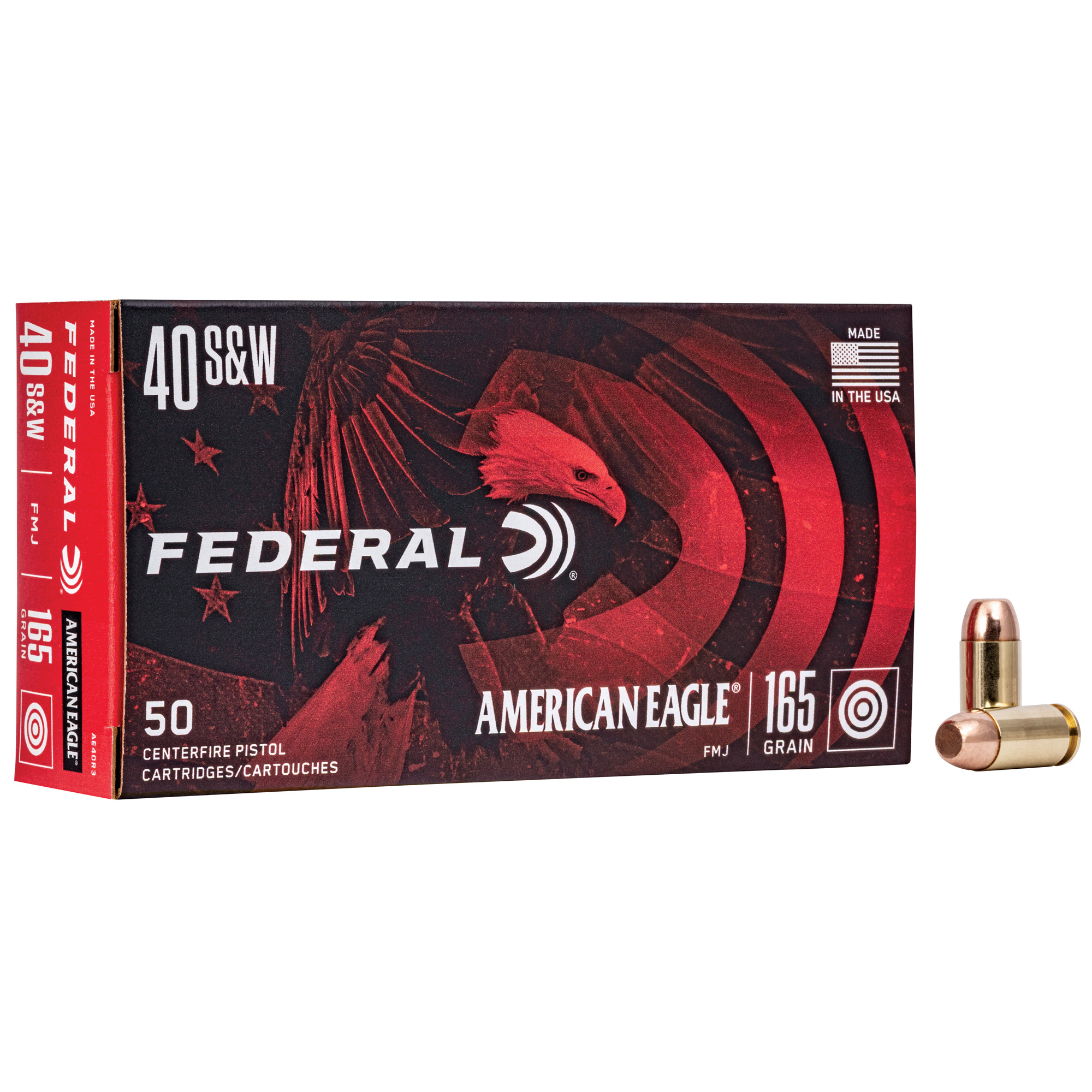 FEDERAL AM EAGLE 40 SW 165GR FMJ 50 1000