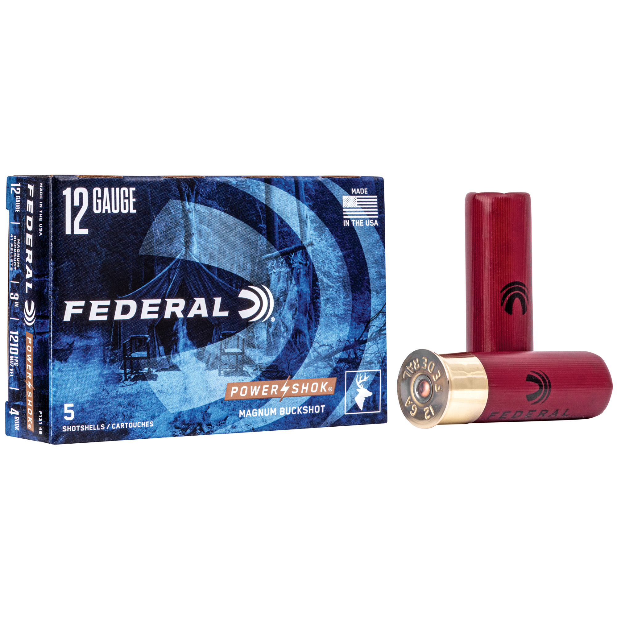 FEDERAL PWRSHK 12 Gauge 3 INCH MG 4 BCK 5 250