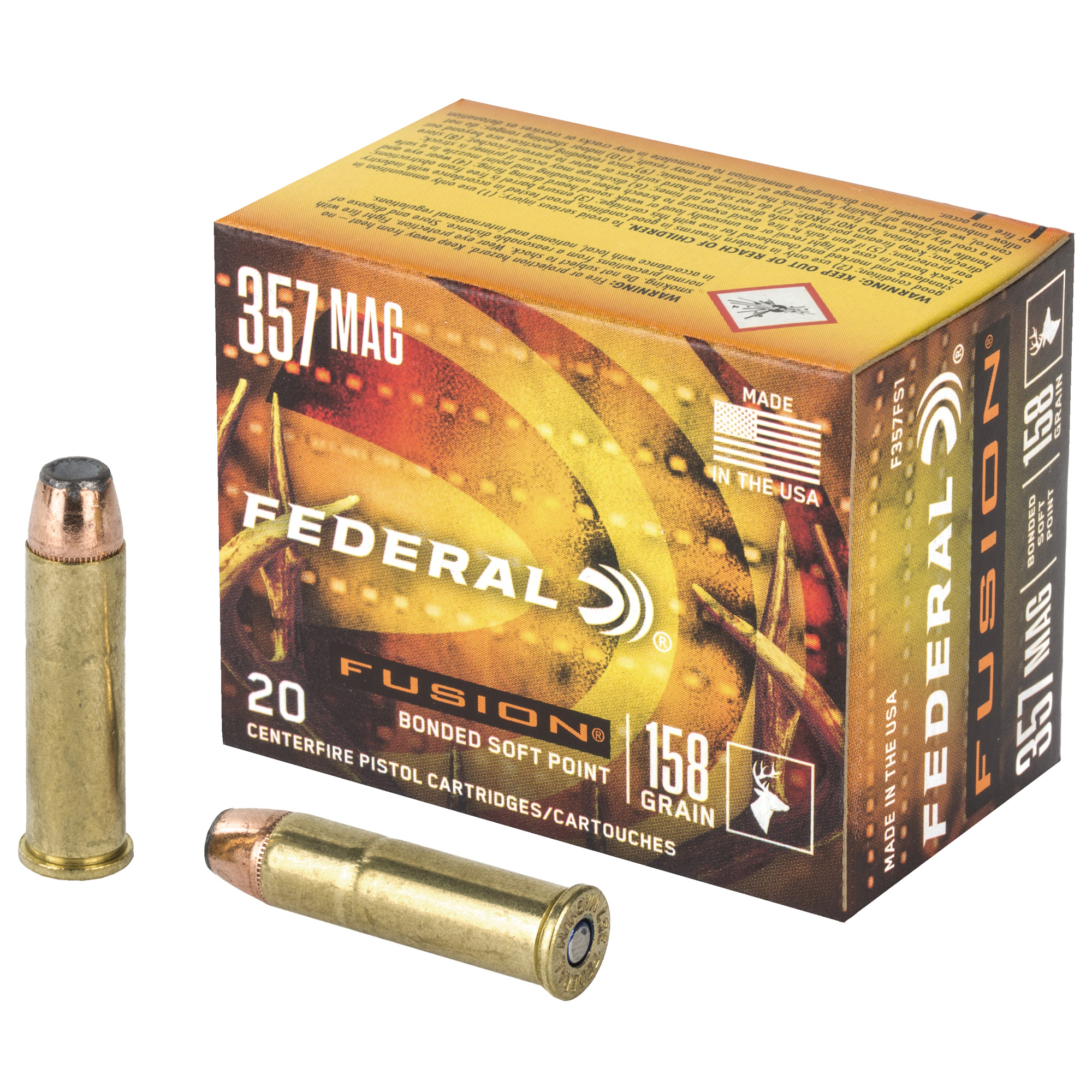 Federal Fusion 357MAG 158 Grain Hollow Point 20 RD