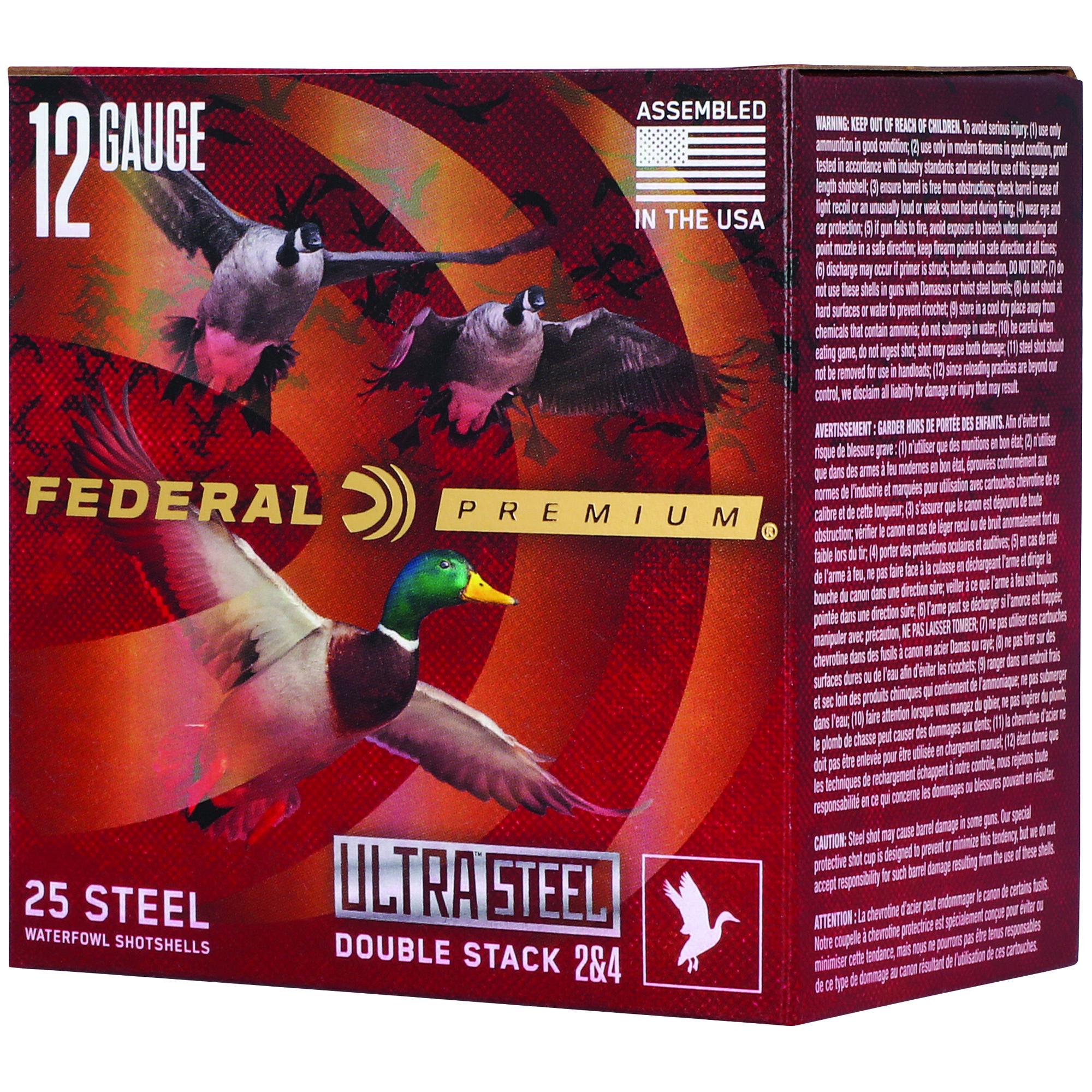 FEDERAL ULT STL 12 Gauge 3 INCH 1.25OZ 2 4 25