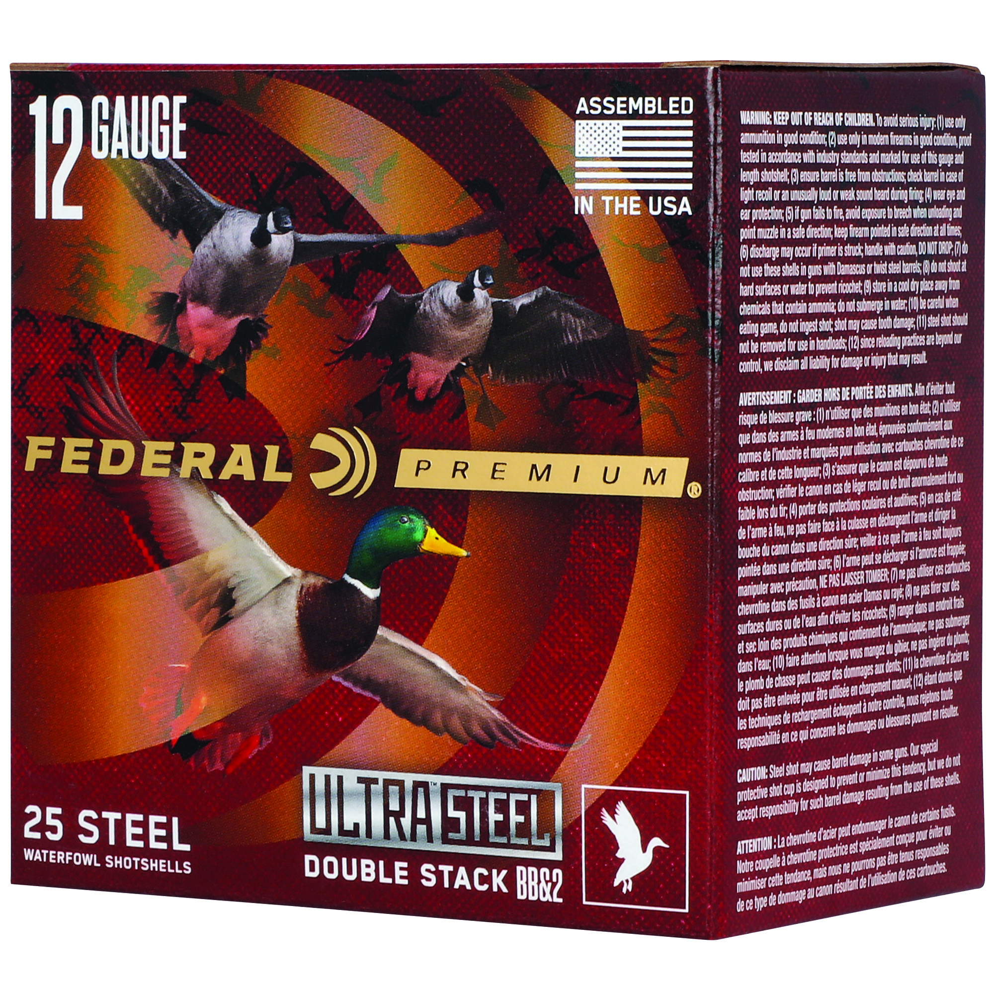 FEDERAL ULT STL 12 Gauge 3 INCH BB 2 25 - 250