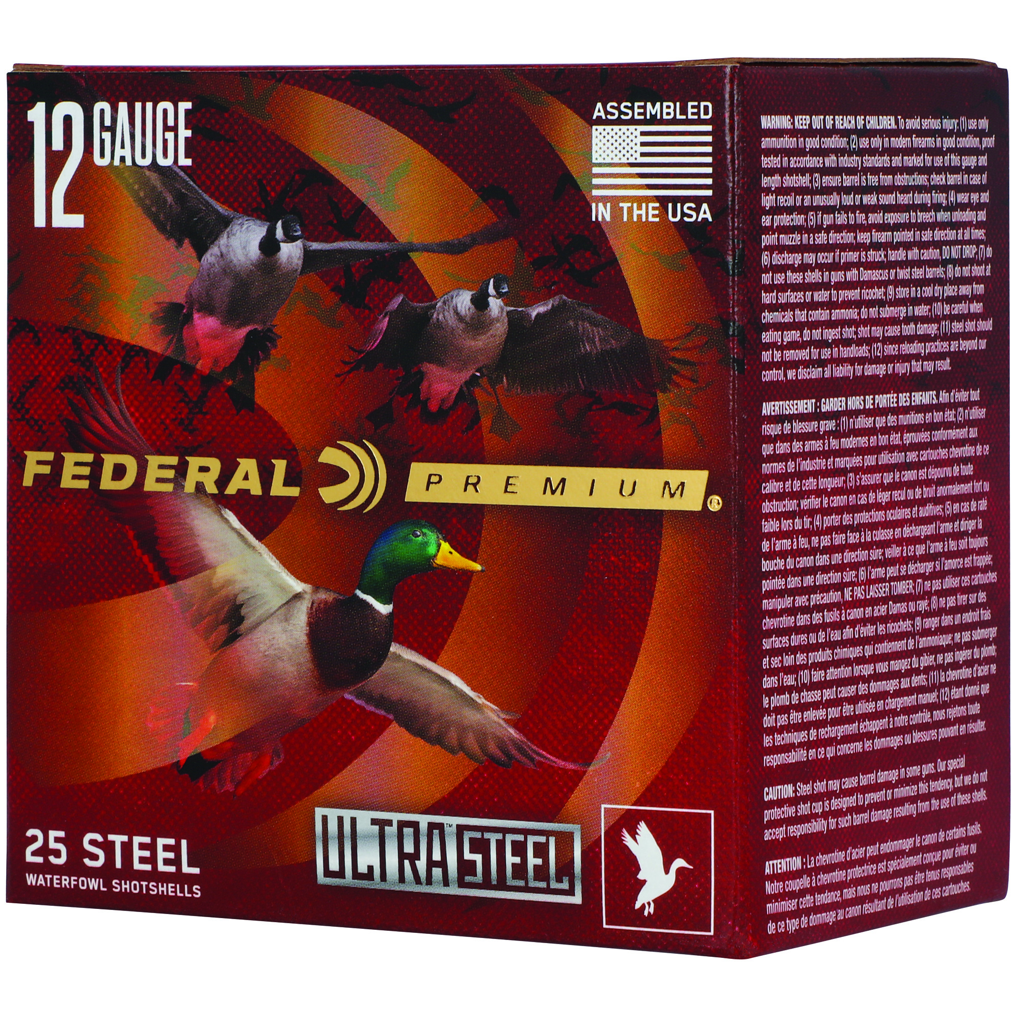 FEDERAL ULT STL 12 Gauge 3 INCH 1.25OZ BB 25 - 250