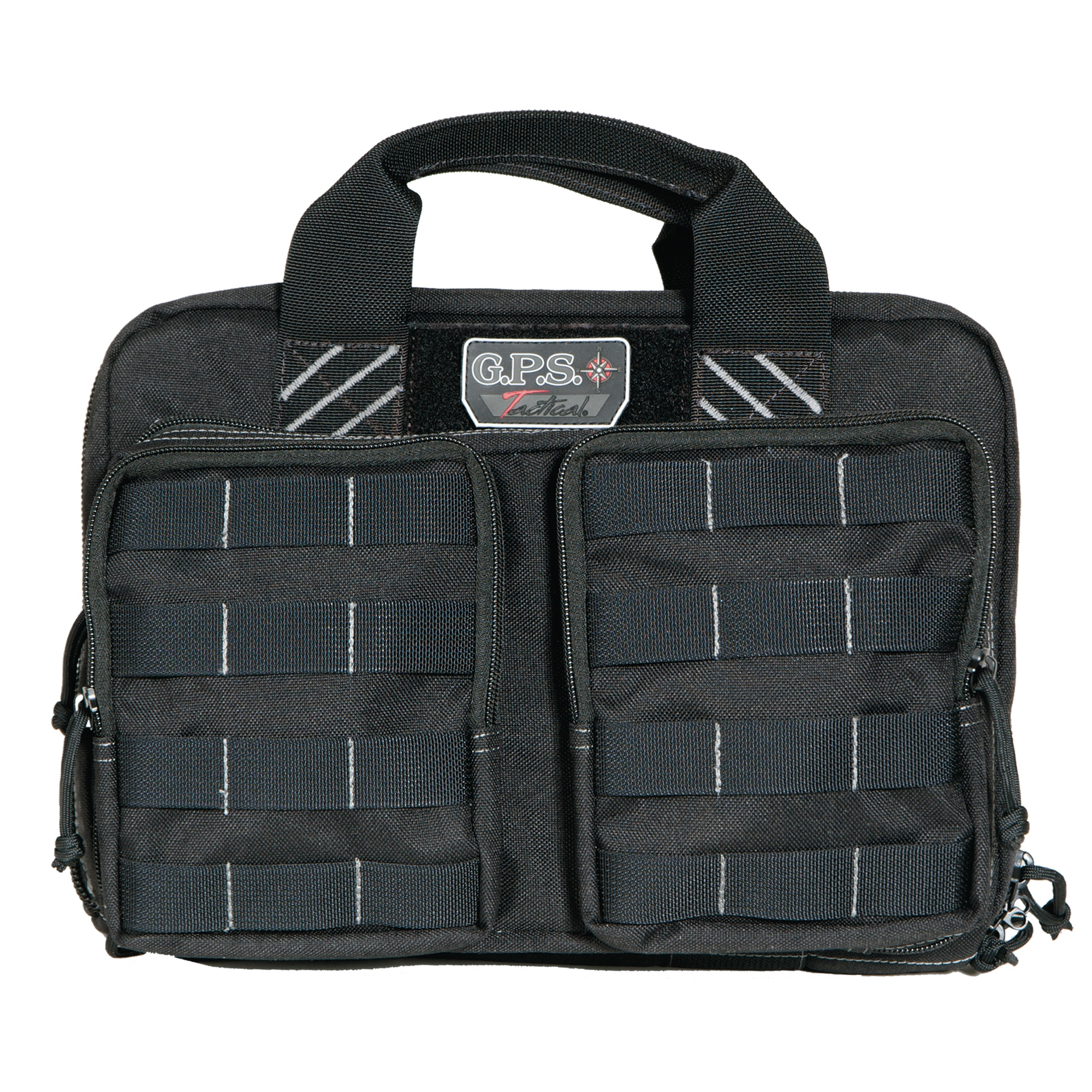 GPS TACTICAL RANGE BAG HOLDS 6 HANDGUNDS & 2 REMOVABLE POUCHES IN BLACK