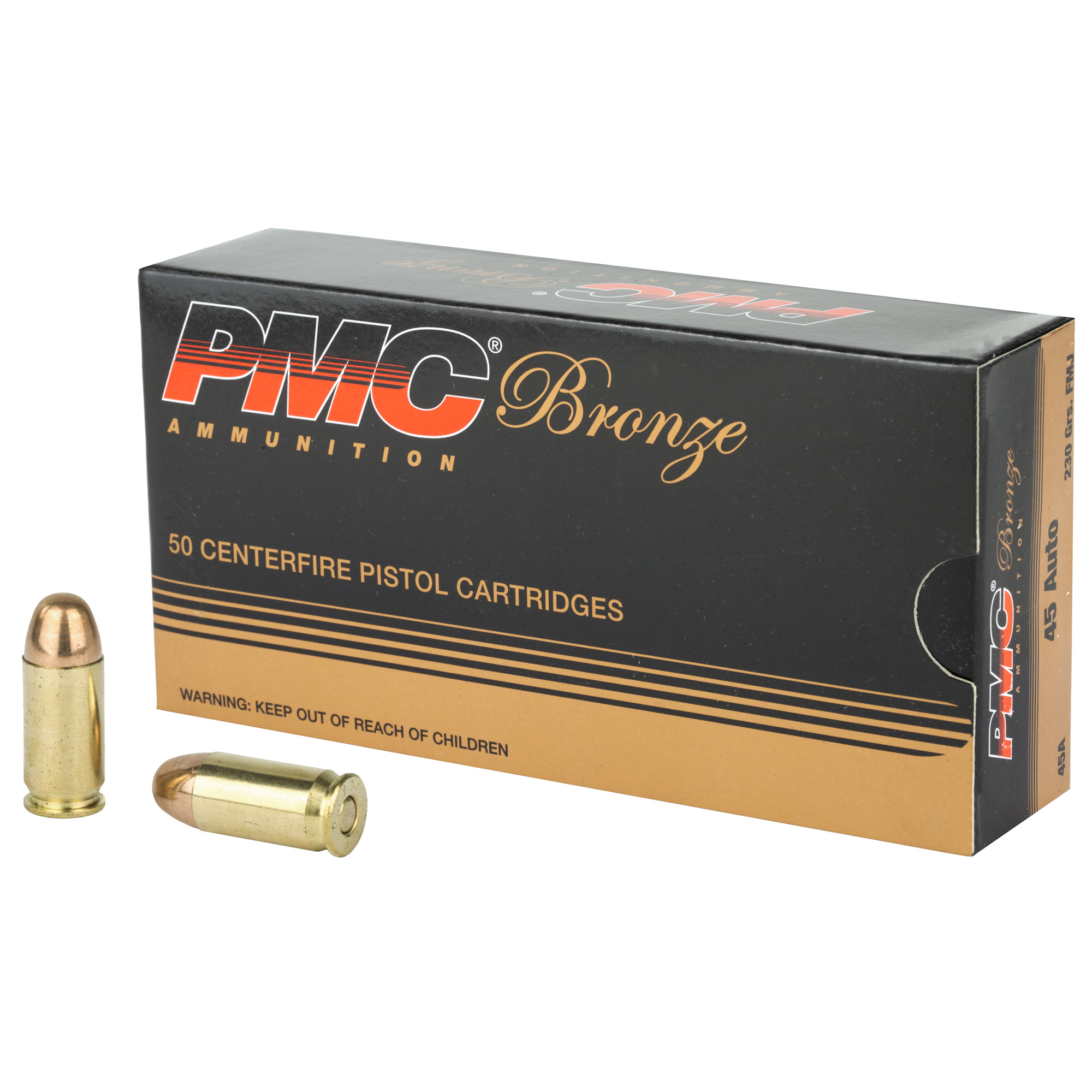 PMC BRONZE AMMUNITION 45ACP 230 GRAIN FMJ 50 ROUND BOX