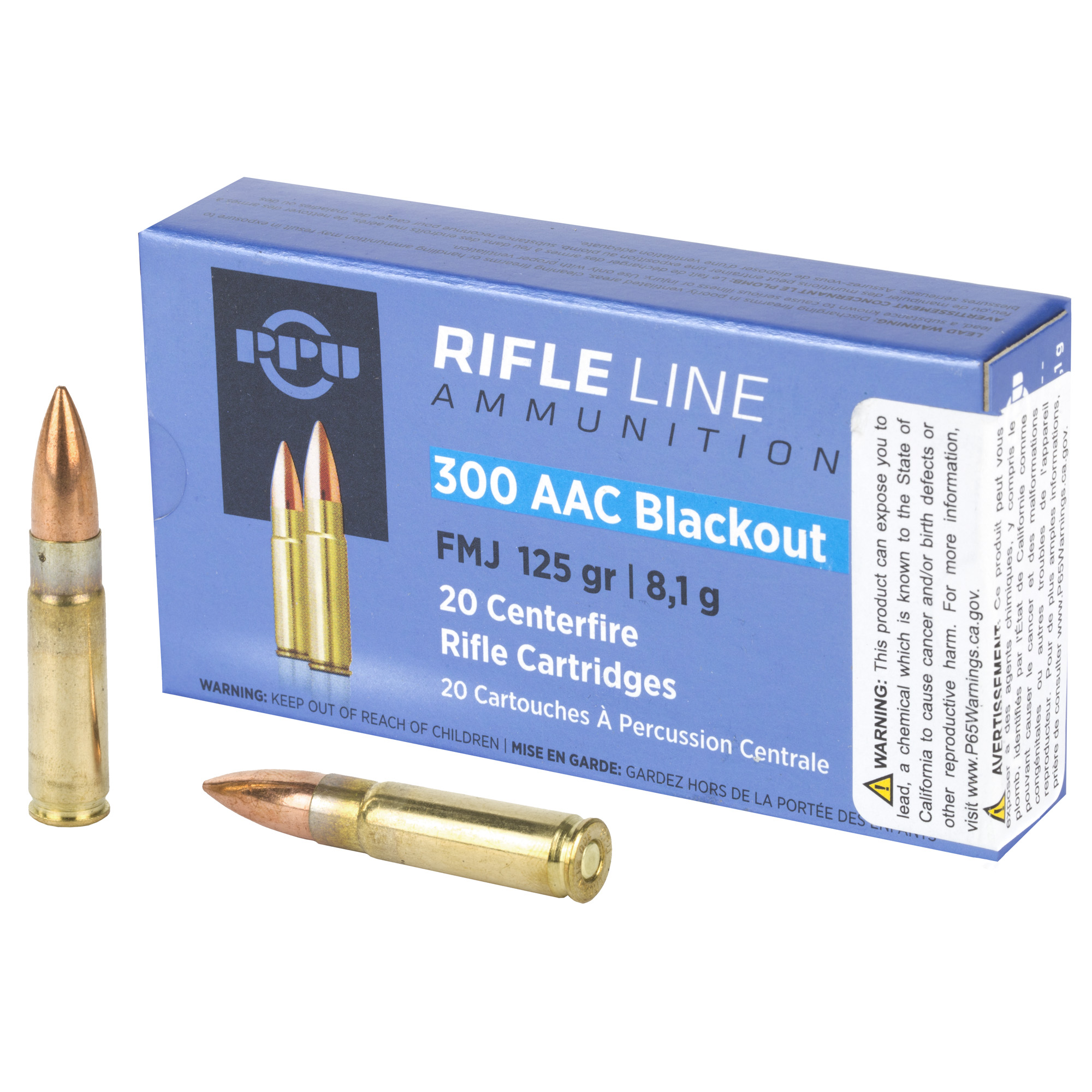 PPU 300BLK FMJ 125GR 20 1000
