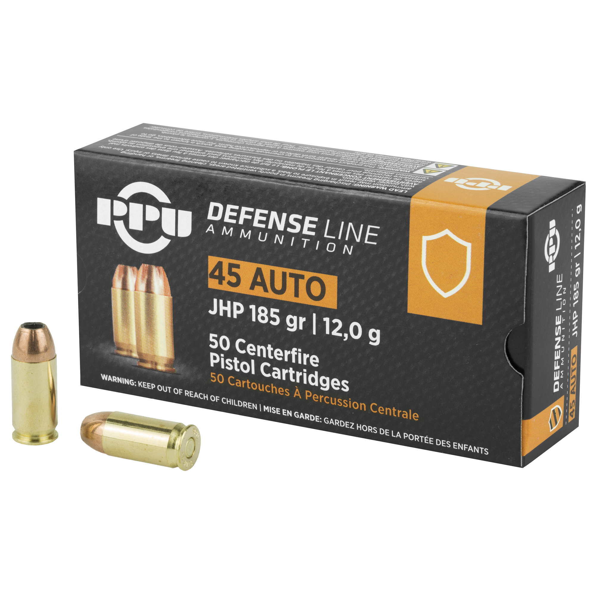PPU 45ACP JHP 185GR 50 500