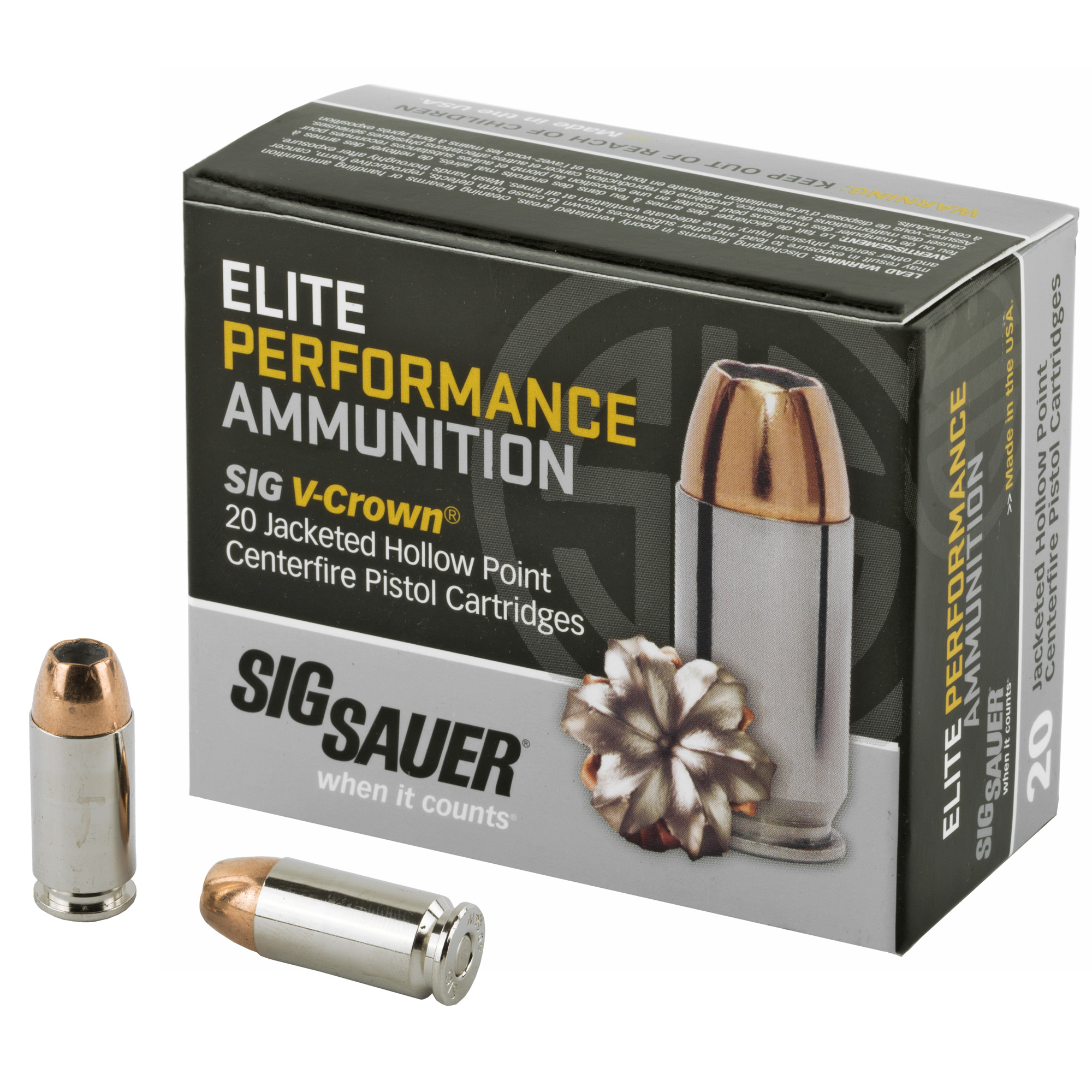 SIG AMMO 40SW 180GR JHP 20 200