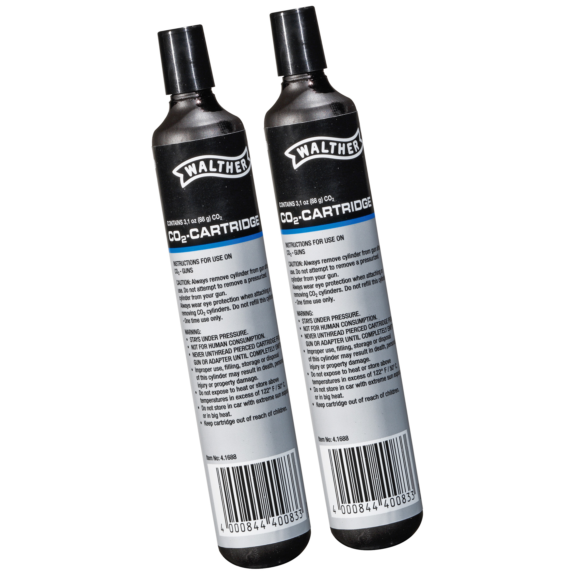 WALTHER 88 GRAM CO2 CYLINDER 2 PACK
