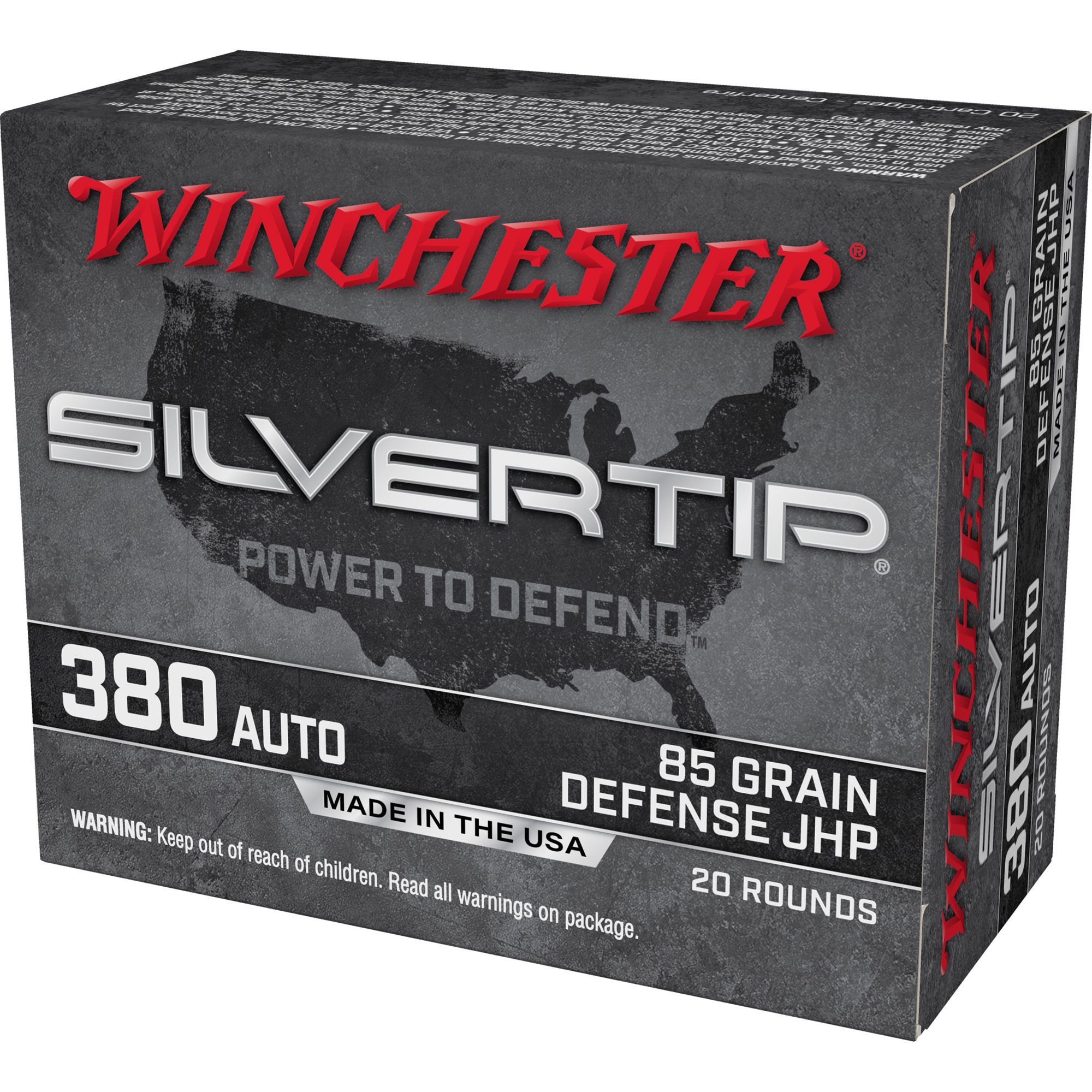 WINCHESTER AMMUNITION SILVERTIP HP 380AUTO 85GR 20 200