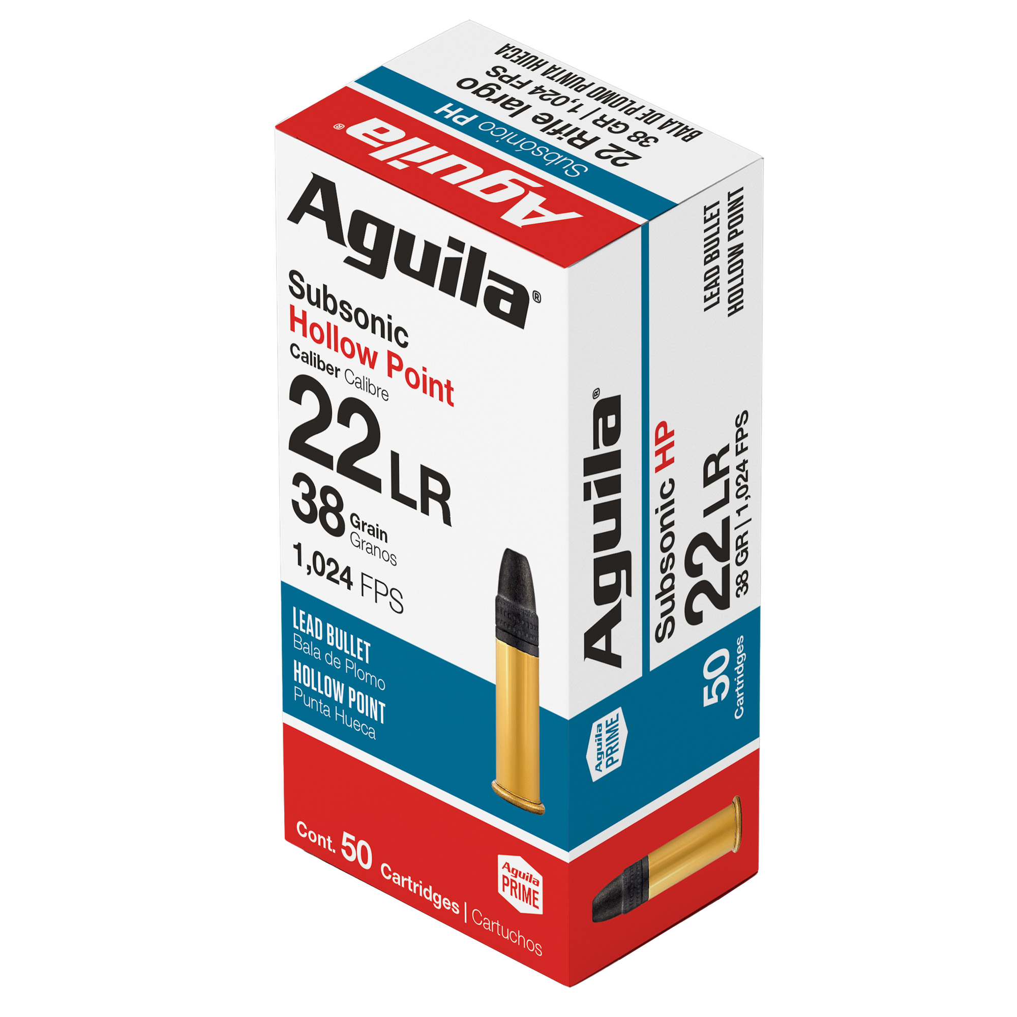 AGUILA 22LR SUB HV 38GR HP 50 1000
