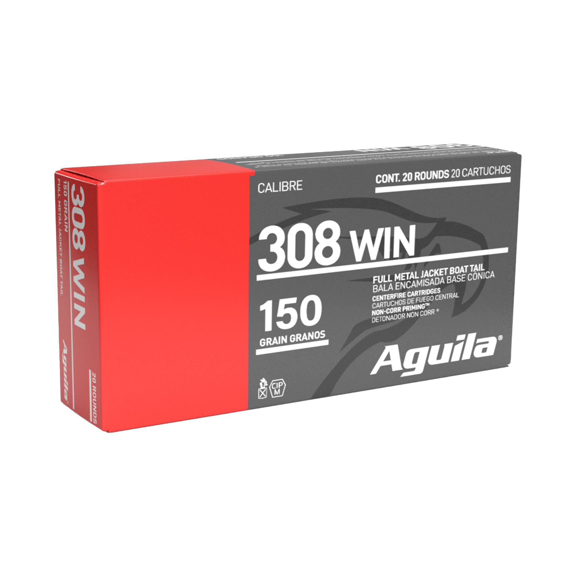 AGUILA 308 WIN 150GR FMJBT 20 500