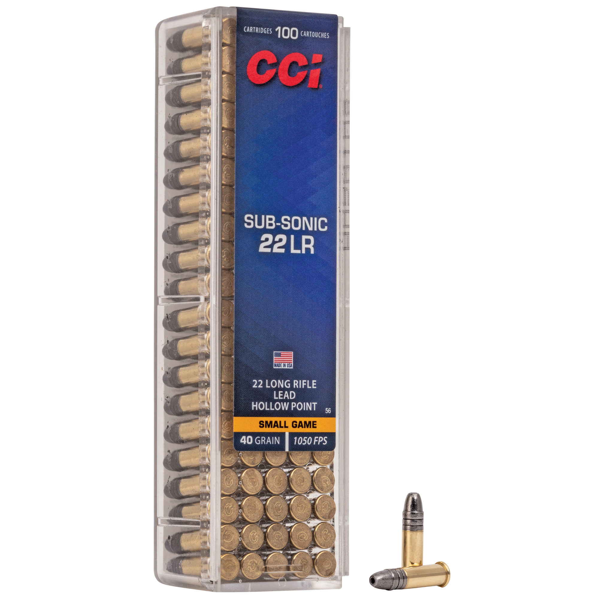 CCI Ammunition 22 SUBSONIC 40GR HP 100 5000