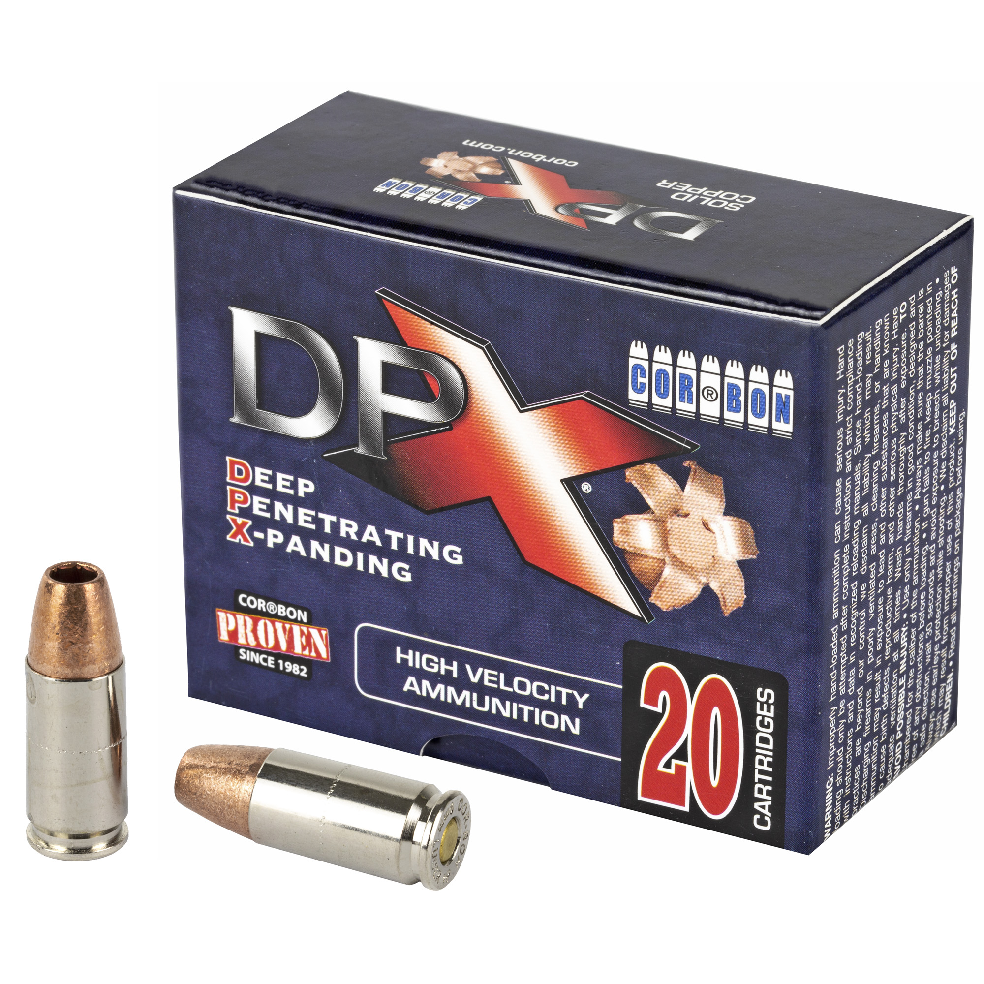 CORBON DEEP PENETRATING X BULLET 9MM +P 115 GRAIN 20 ROUND BOX