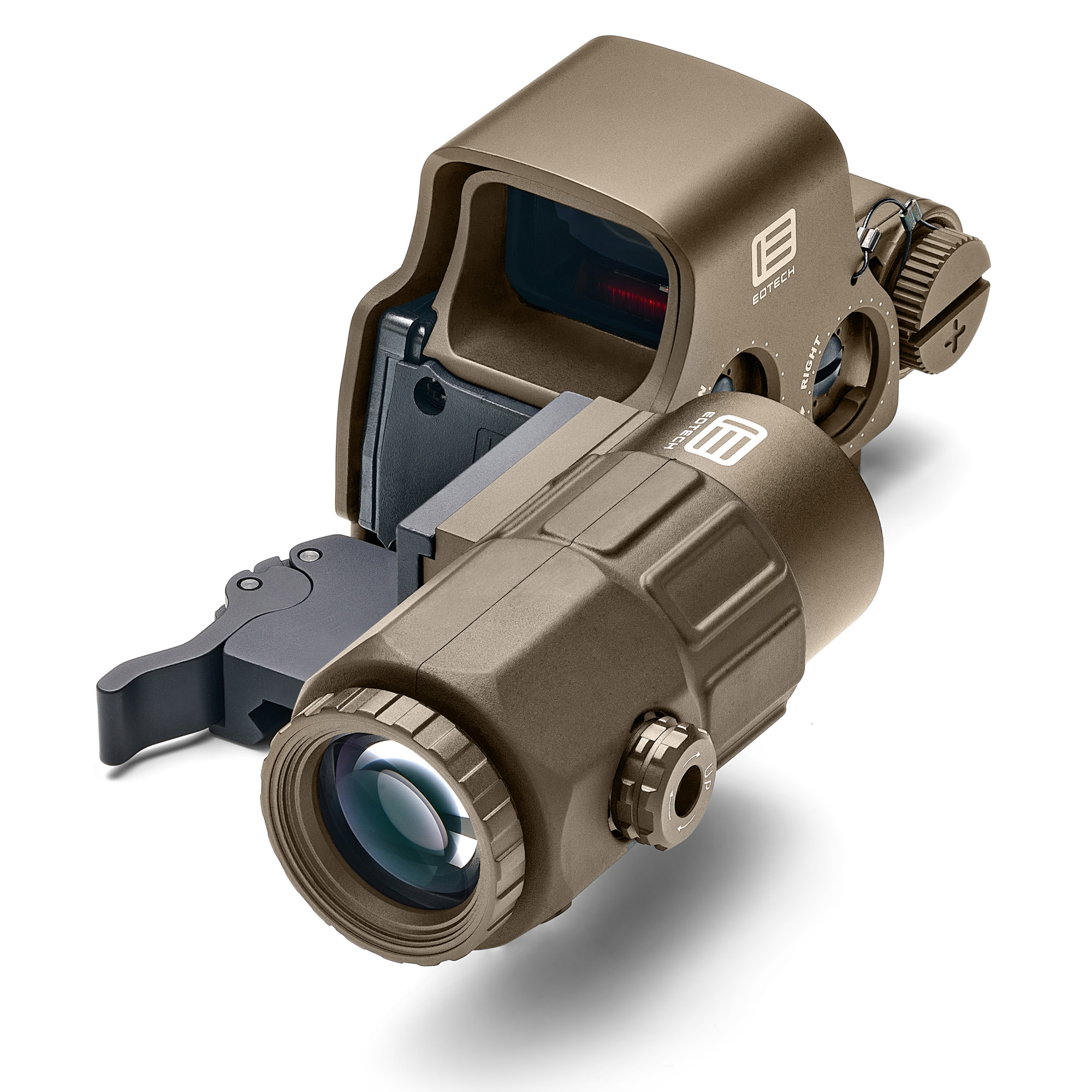 EOTECH EXPS3-0 RED DOT SIGHT 68 MOA RING 1-MOA DOT NIGHT VISION COMPATIBLE WITH G33 3X MAGNIFIER IN TAN