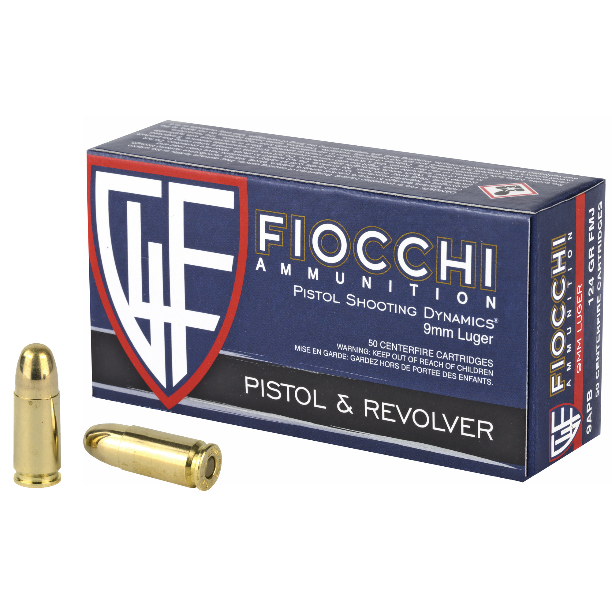 FIOCCHI 9MM 124GR FMJ 50 1000