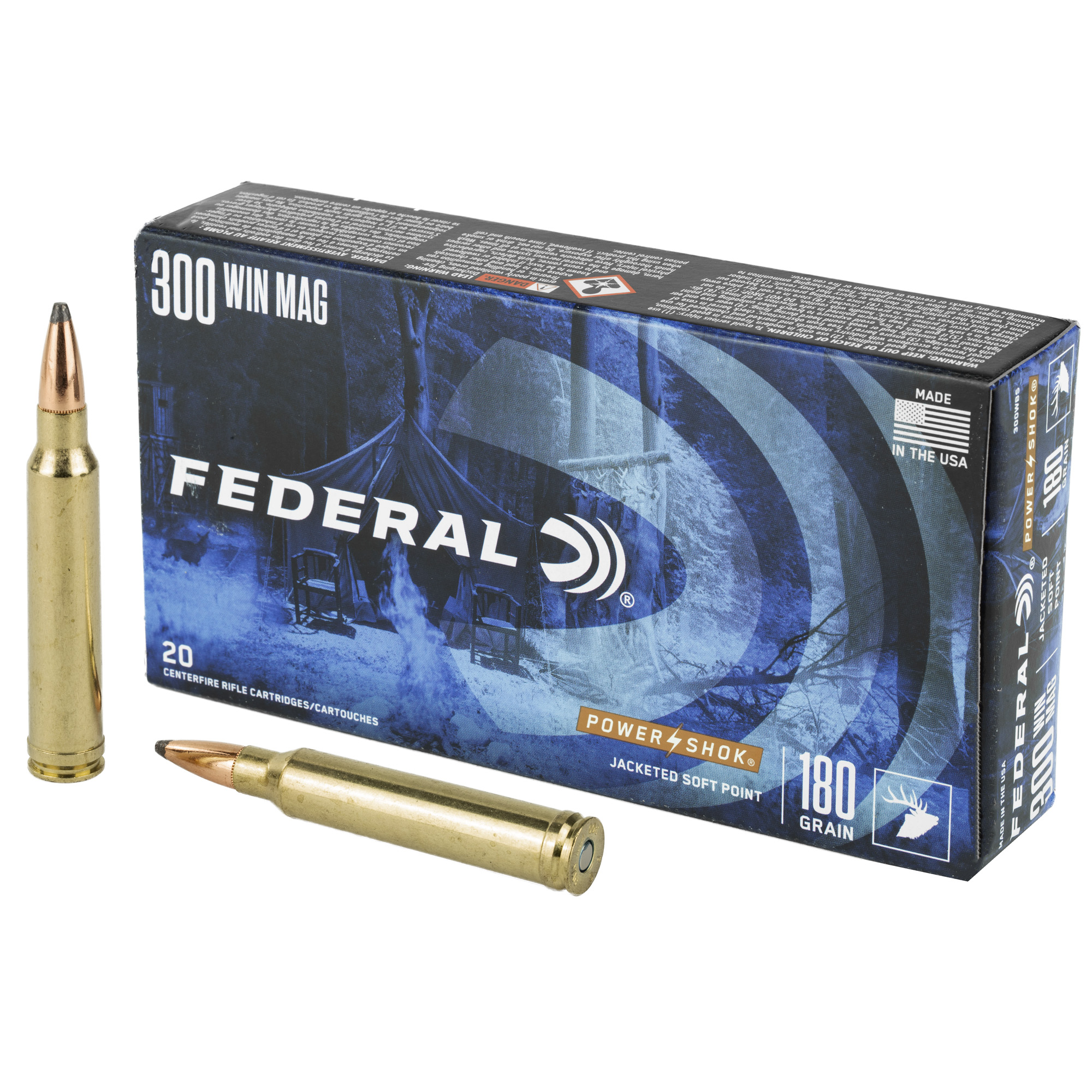 FEDERAL PWRSHK 300WINCHESTER AMMUNITION 180GR SP 20 200