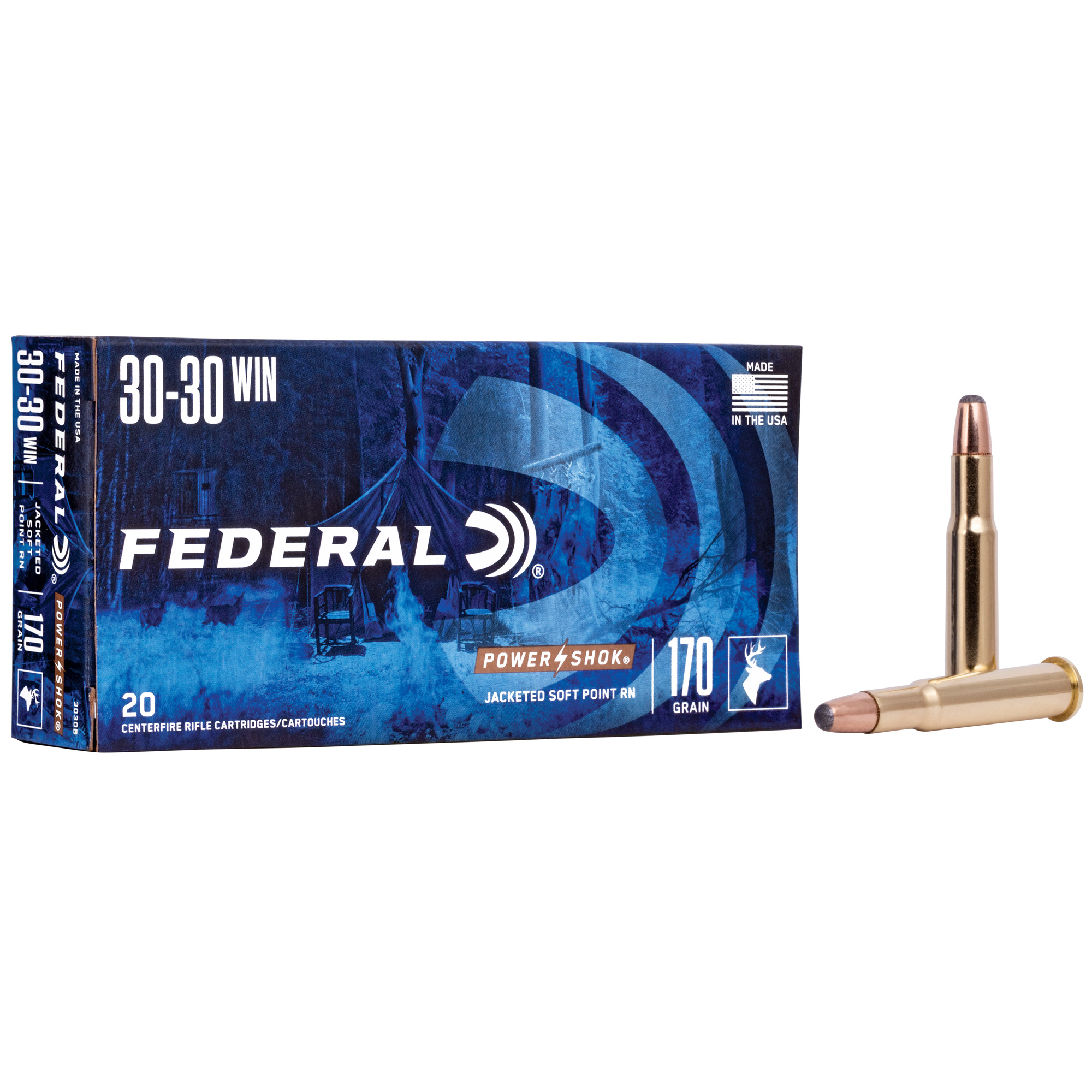 FEDERAL PWRSHK 3030WN 170GR SP RN 20 200