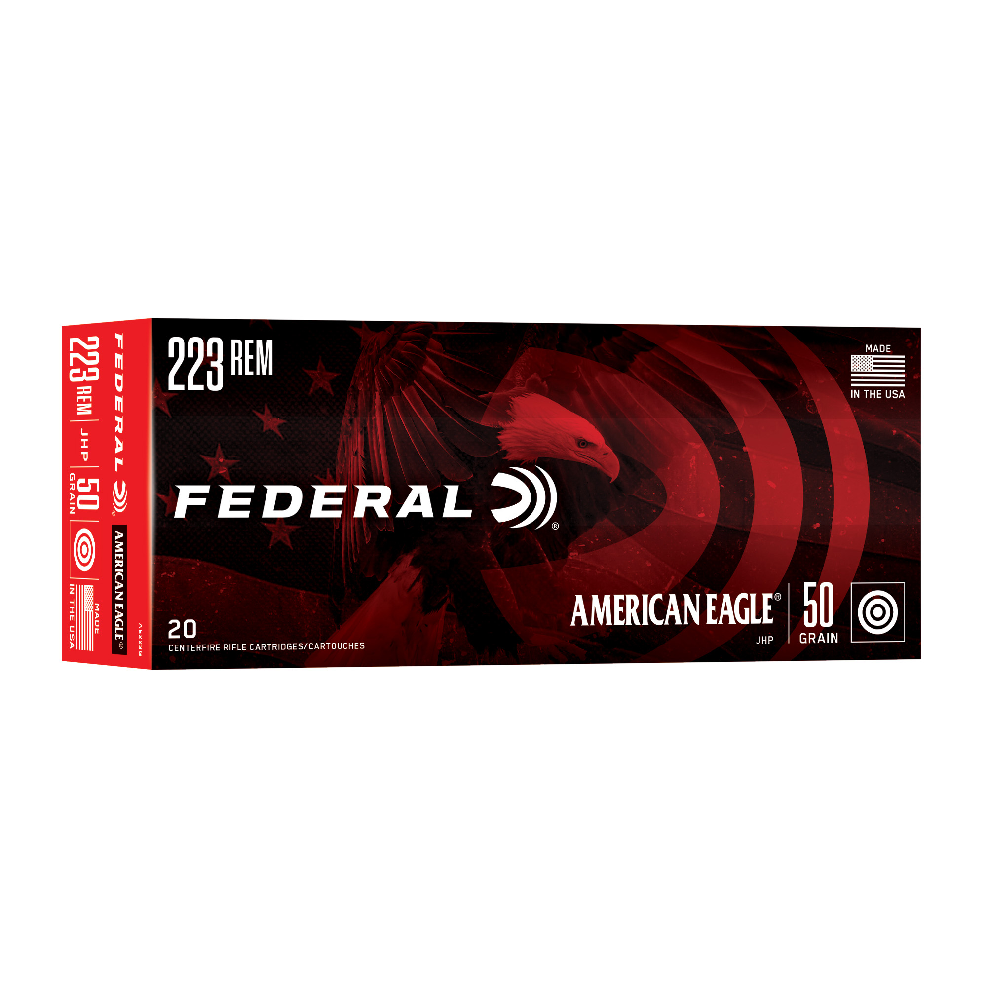 FEDERAL AM EAGLE 223 REMINGTON 50GR JHP 20 500