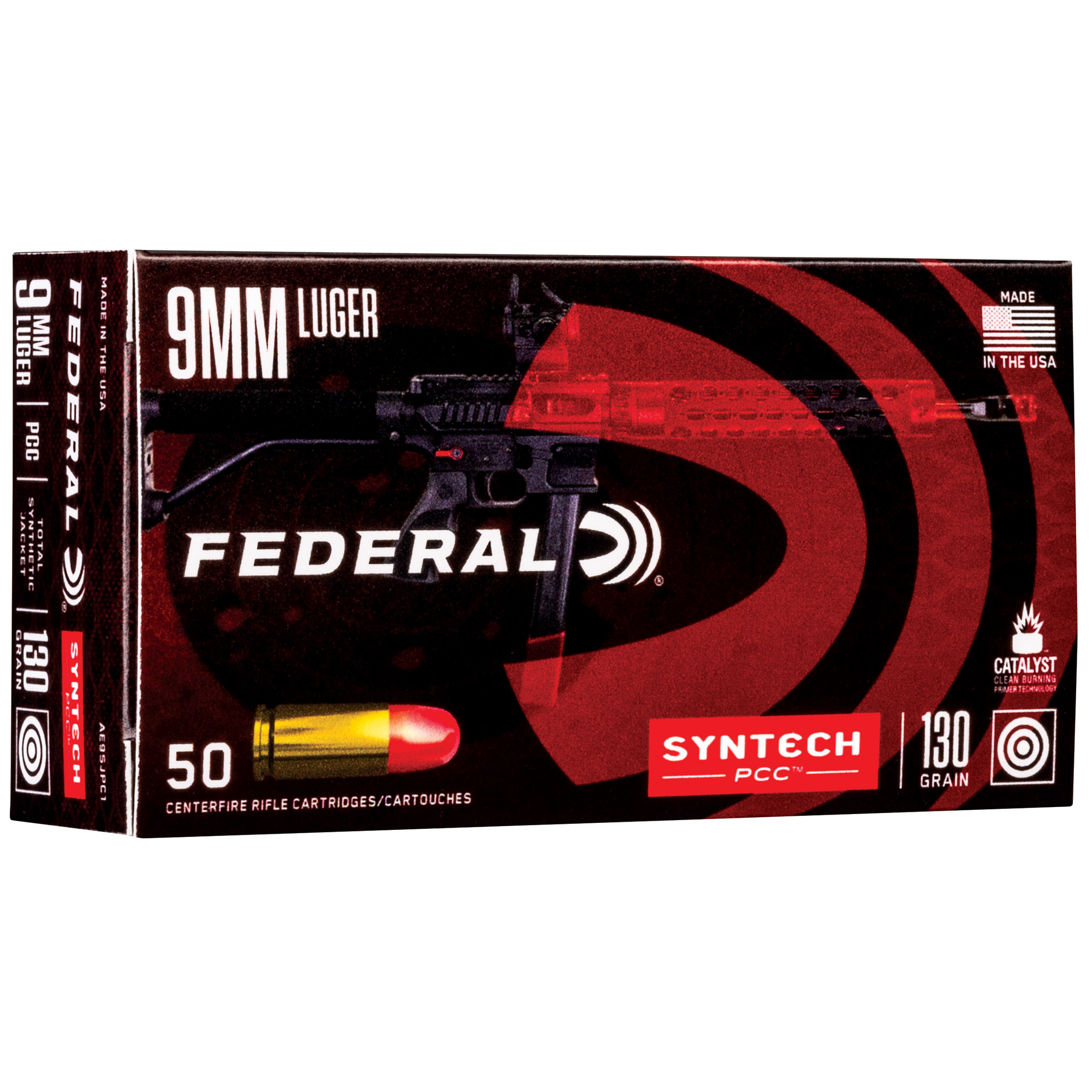 FEDERAL AE 9MM 130GR PSTL CAL TSJ 50 500